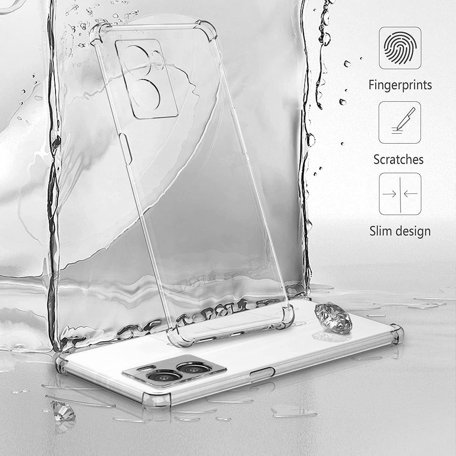 Lmposla for Oneplus Nord N300 5G Case,1+ Nord N300 5G Case, for Girls Women Shockproof Slim Ultra-Thin Flexible TPU Soft Rubber Silicone Airbag Case Cover for Oneplus Nord N300 5G (Clearn)  Lmposla   