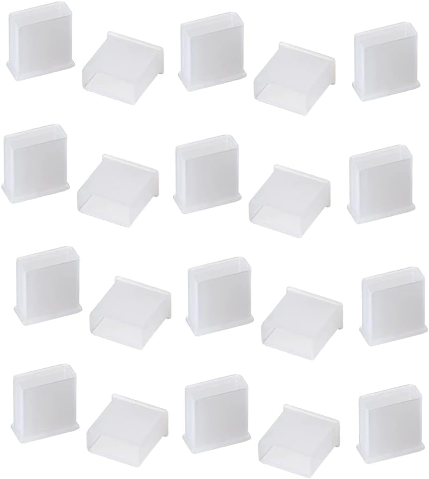 LAMPVPATH 20 Pcs USB Male Port Plug, USB Male anti Dust Cover Plug Protector Stopper Cap-White  LampVPath   