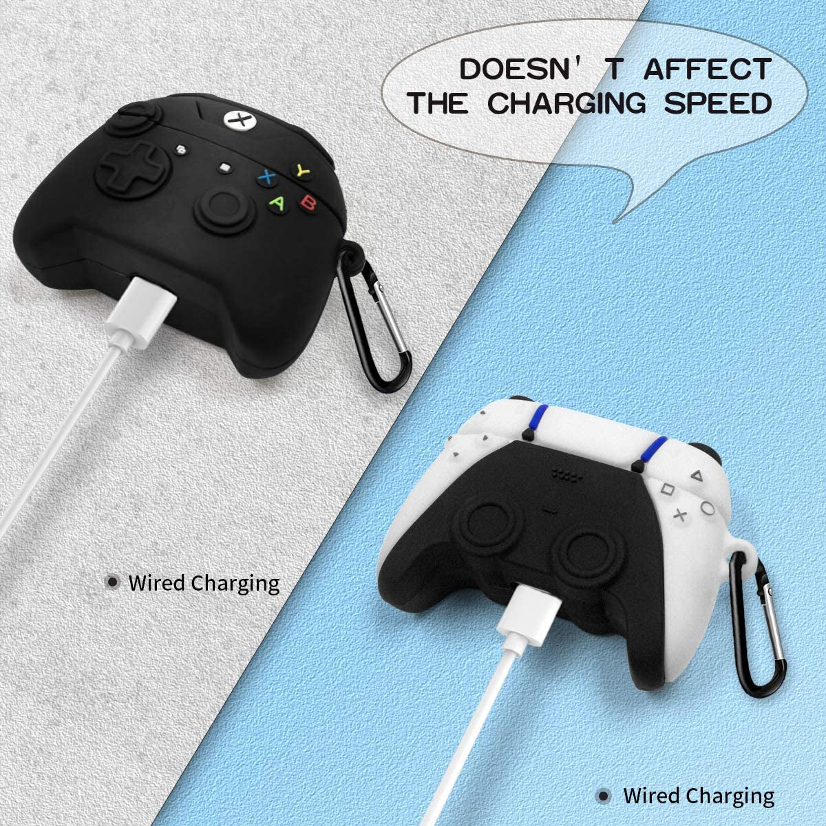 [2Pack]Game Controller Airpods Pro Case/Airpods Pro 2 Case, 3D Cute Fashion Cool Airpods Pro 2 Cover Case, Unique Stylish Funny Protective Skin Accessories Airpod Pro Silicone Case for Boys Girls Men  WQNIDE   