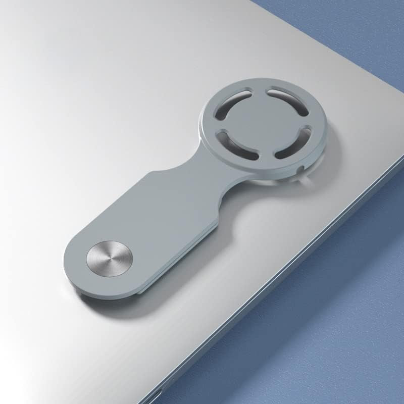 2PCS Adjustable Laptop Phone Holder, Laptop Side Mount Clip, Computer Monitor Expansion Bracket, Foldable Magnetic Wireless Charger Holder for Iphone12/13/14 Series Magsafe with 3M Adhesive.Black+Grey  4every   