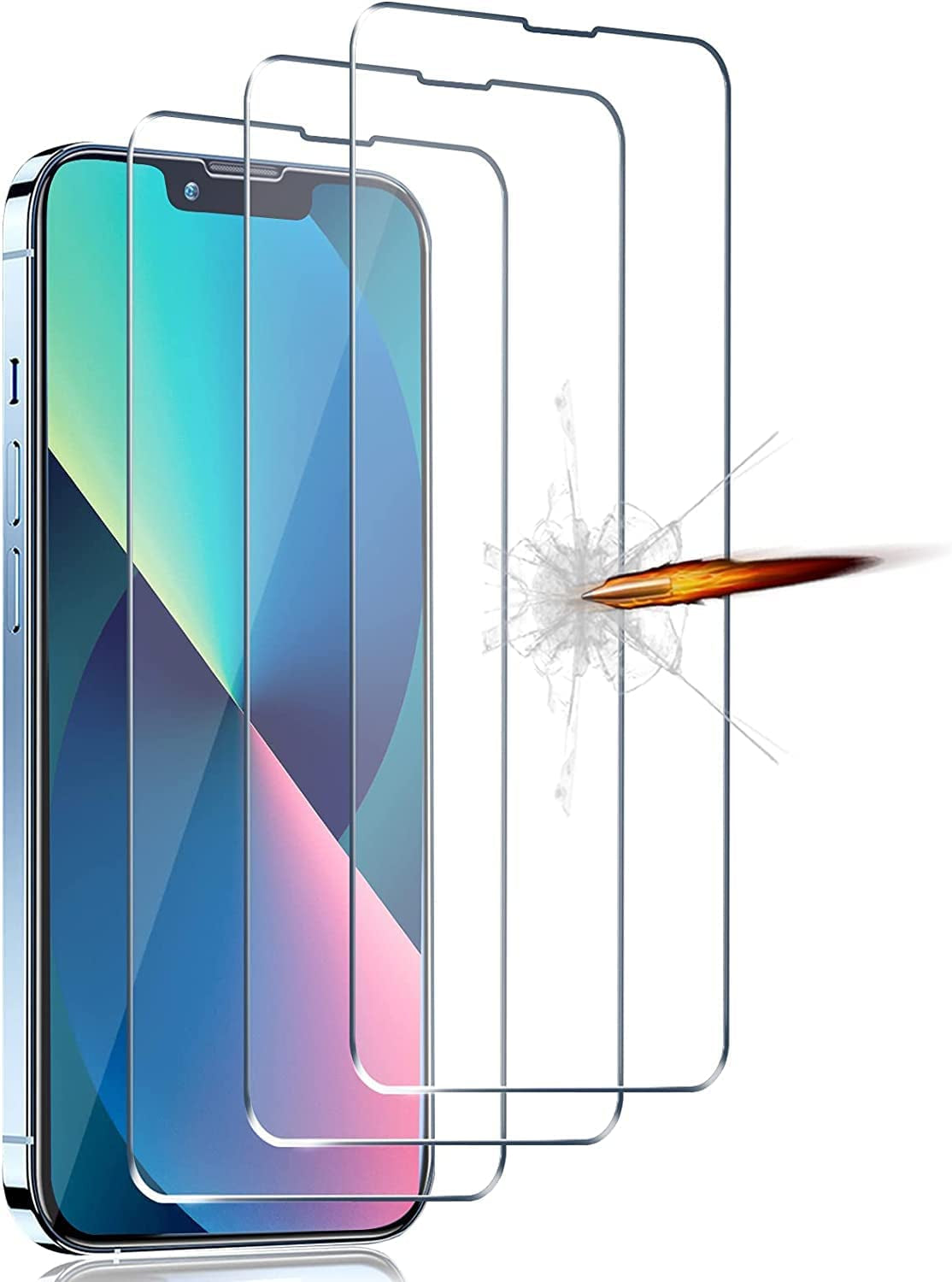 Novo Icon 【3-PACK Screen Protector Compatible with Iphone 14 Pro Max [ Easy Installation Frame ] HD Tempered Glass Screen Protector Compatible with Iphone 14 Pro Max, anti Scratch, Case Friendly  Novo Icon 3PACK For iPhone 14 Plus  