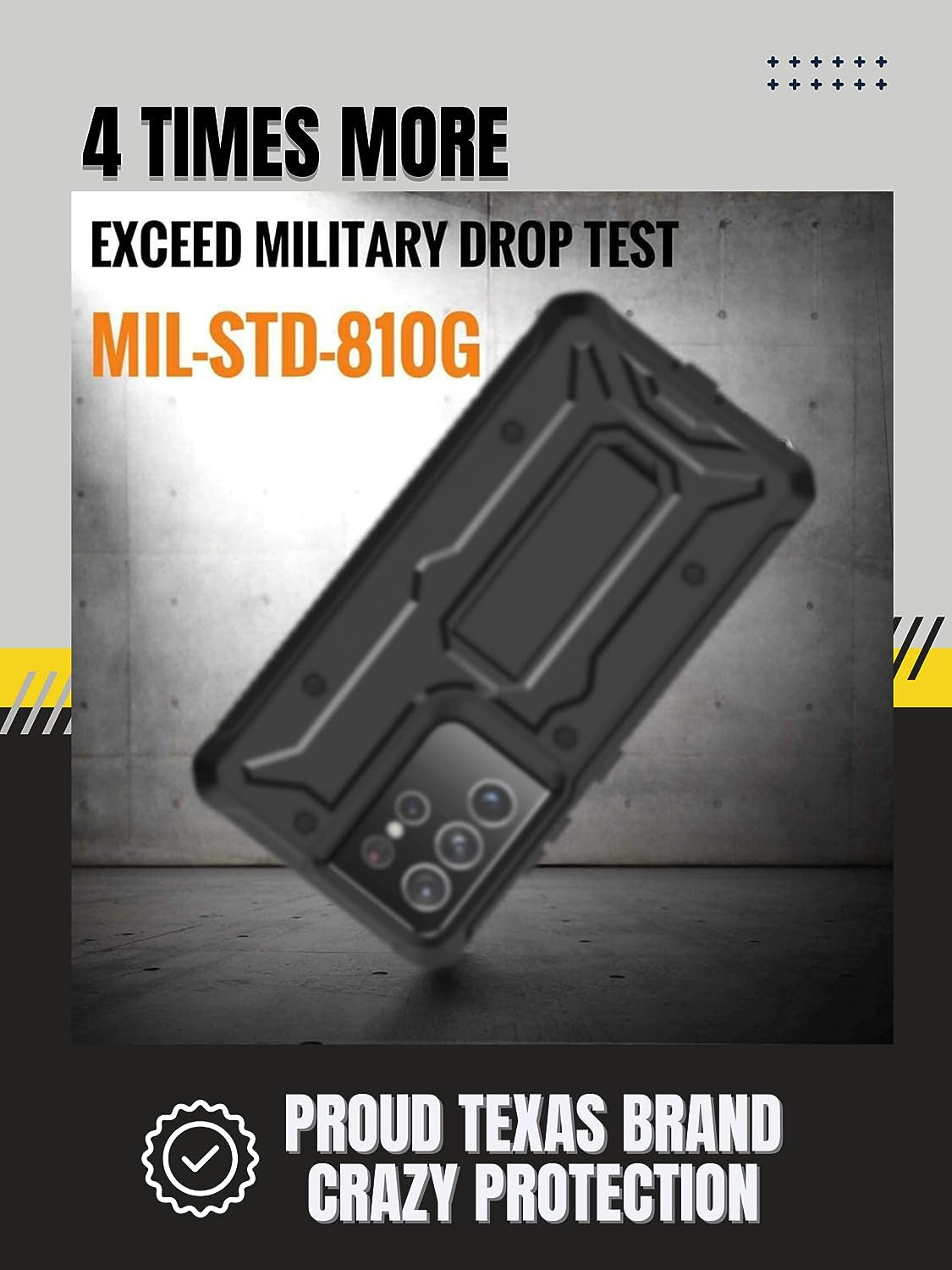 Armadillotek Vanguard Compatible with Samsung Galaxy S21 Ultra Case, Military Grade Full-Body Rugged with Built-In Kickstand [Screenless Version] - Black  ArmadilloTek   