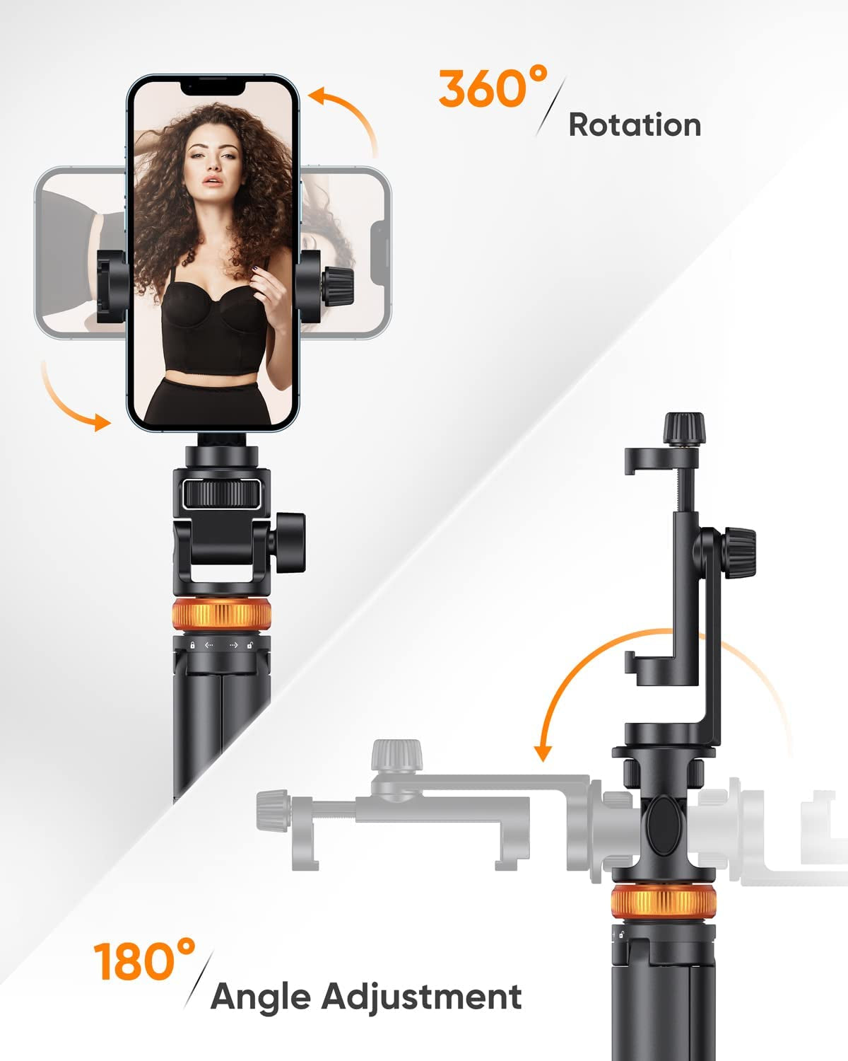 Newest 62" Phone Tripod, EUCOS Tripod for Iphone & Selfie Stick Tripod with Remote, Upgraded Iphone Tripod Stand & Travel Tripod, Solidest Cell Phone Tripod Compatible with Iphone 14/13/12/Android  eucos   