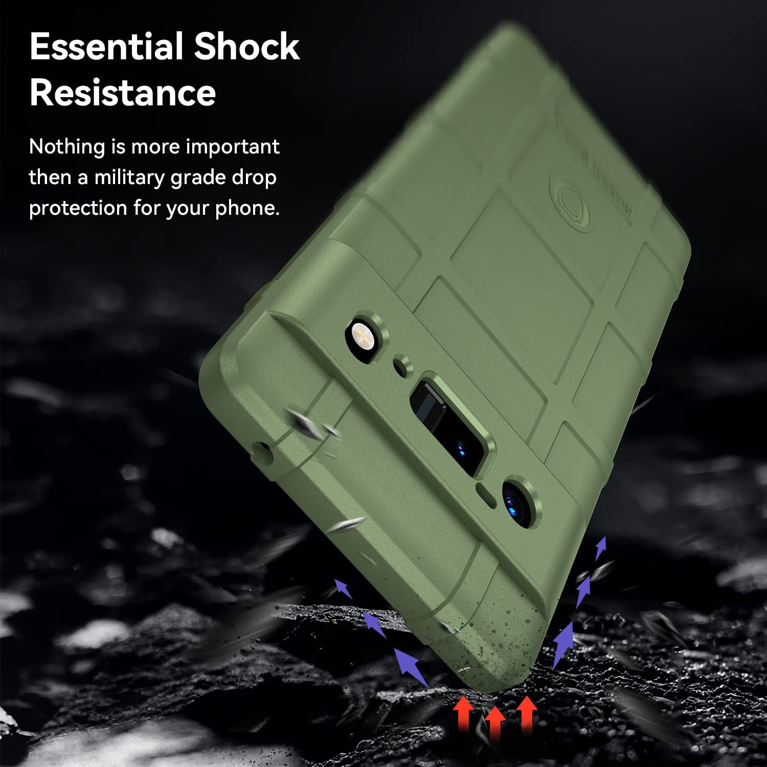Rugged Shield for Pixel 6 Pro Case, Sturdy Shockproof Google Pixel 6 Pro Case, Military Grade Protection, Anti-Scratch, Heavy Duty Protective Phone Case, Slim Fit Bumper Cover - Green  MOFAN   