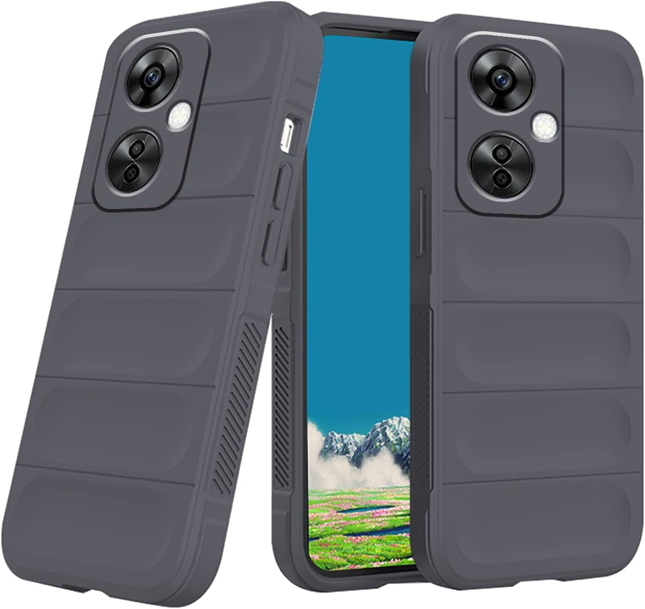 Tiwinxing Case Compatible with Oneplus Nord N30 5G Case Shockproof, Soft TPU Slim Oneplus Nord N30 5G Case for Women Men Anti-Scratch Protective Phone Case (Black)  Tiwinxing Grey  