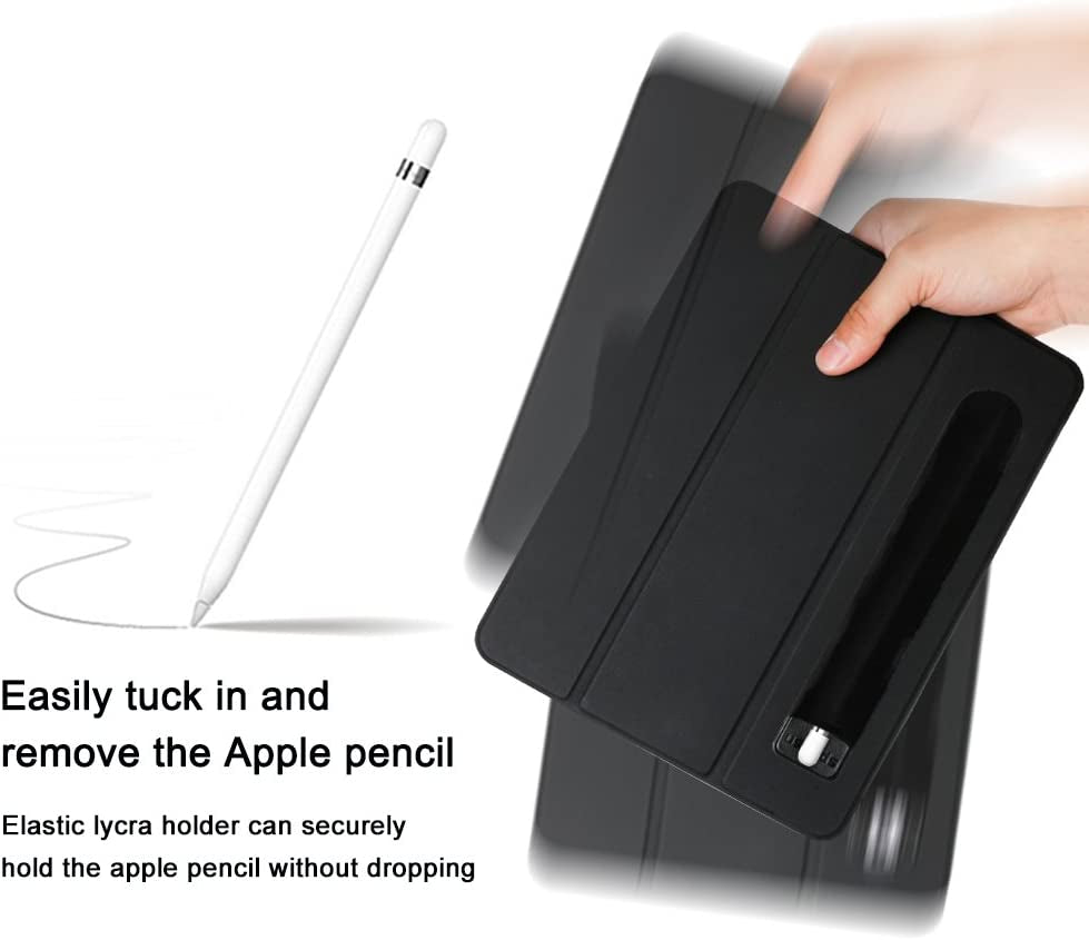 Spessn Compatible Apple Pencil Holder Sticker (1St and 2Nd Gen), Elastic Lycra Stylus Pocket Ipad Screen Pen Protective Pouch Adhesive Sleeve for Stylus Pens - Black  Spessn   