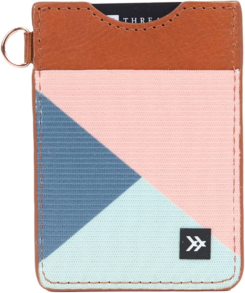 Slim Minimalist Elastic & Leather Vertical Wallet with RFID for Men & Women | Small Credit Card Holder for Front Pocket  Thread Wallets   