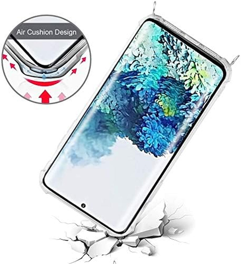 SNCLET Neck Transparent Case for LG V40 Thinq Mobile Phone Cover for LG V40 Thinq Case with Lanyard Neck Strap Phone Holder Shock Absorption Protective Necklace Case for LG V40 Thinq Green  SNCLET   