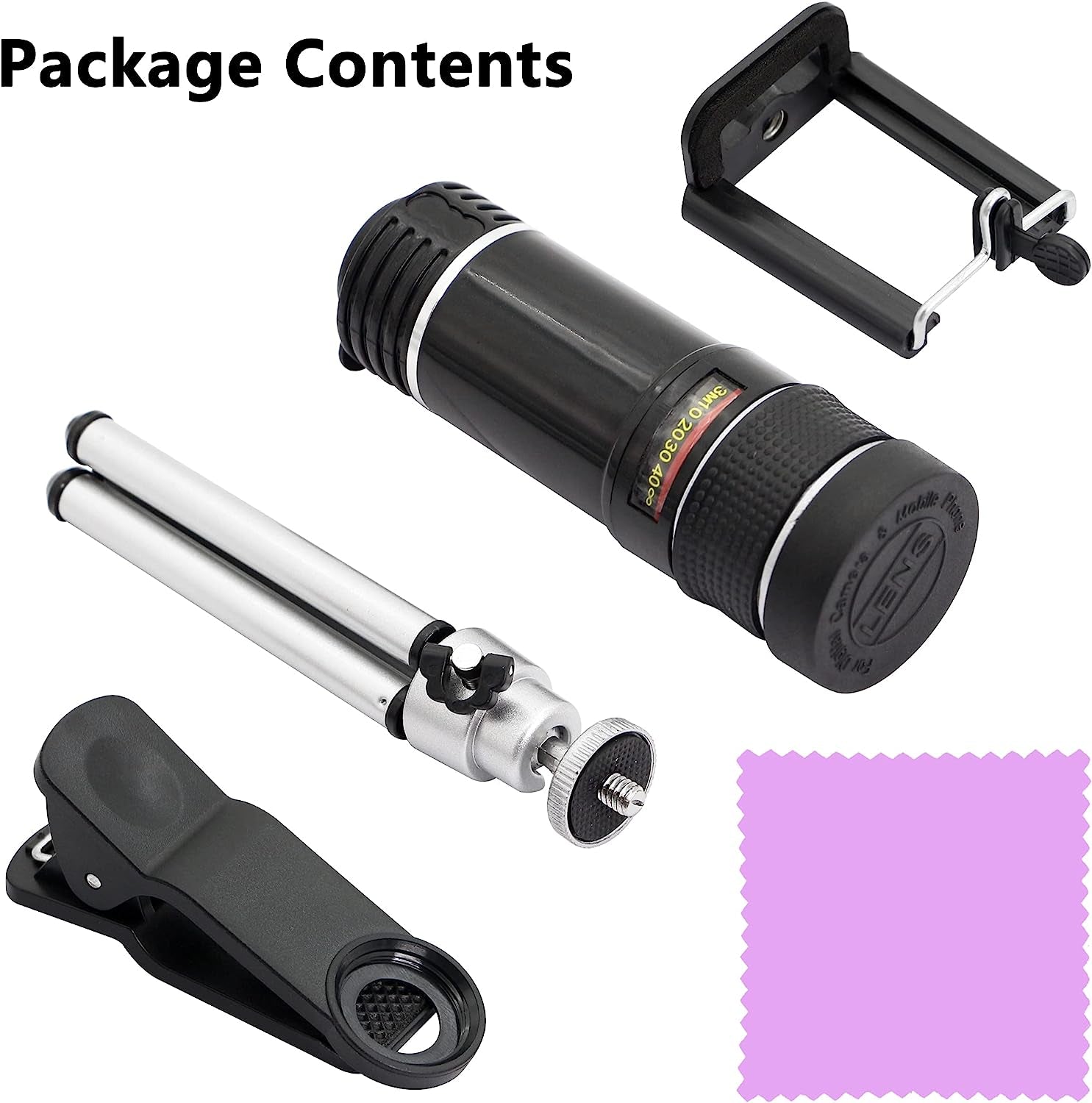 YACSEJAO HD 20X Zoom Lens with Tripod Telephoto Mobile Phone Lens Telescope for Smartphones and Tablet PC  YACSEJAO   