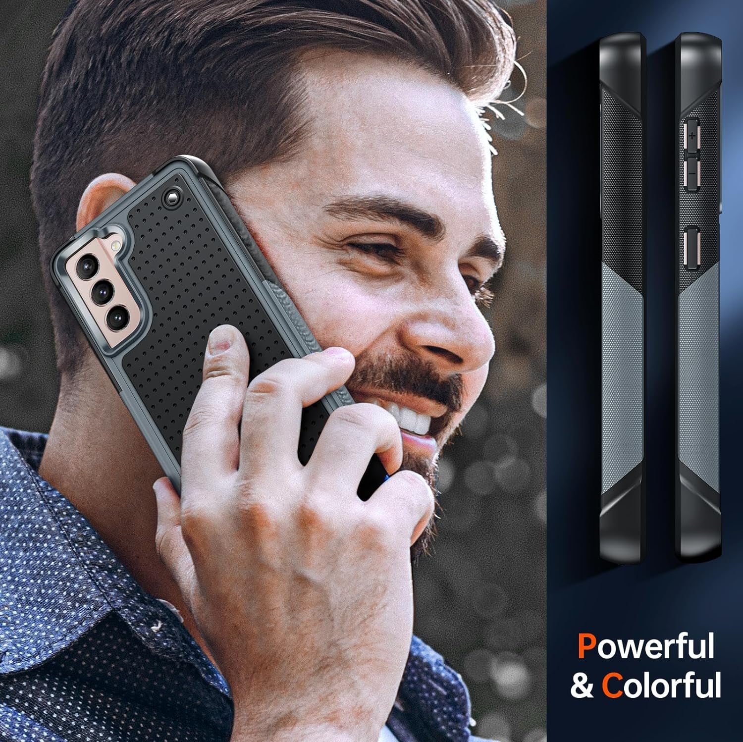 Leyi for Samsung S21 Case, Samsung Galaxy S21 5G Case, Shockproof Heavy Duty Dual Layer Protective Hard PC Textured Back & Soft Bumper Case for Galaxy S21 6.2 Inch, Grey  LeYi   