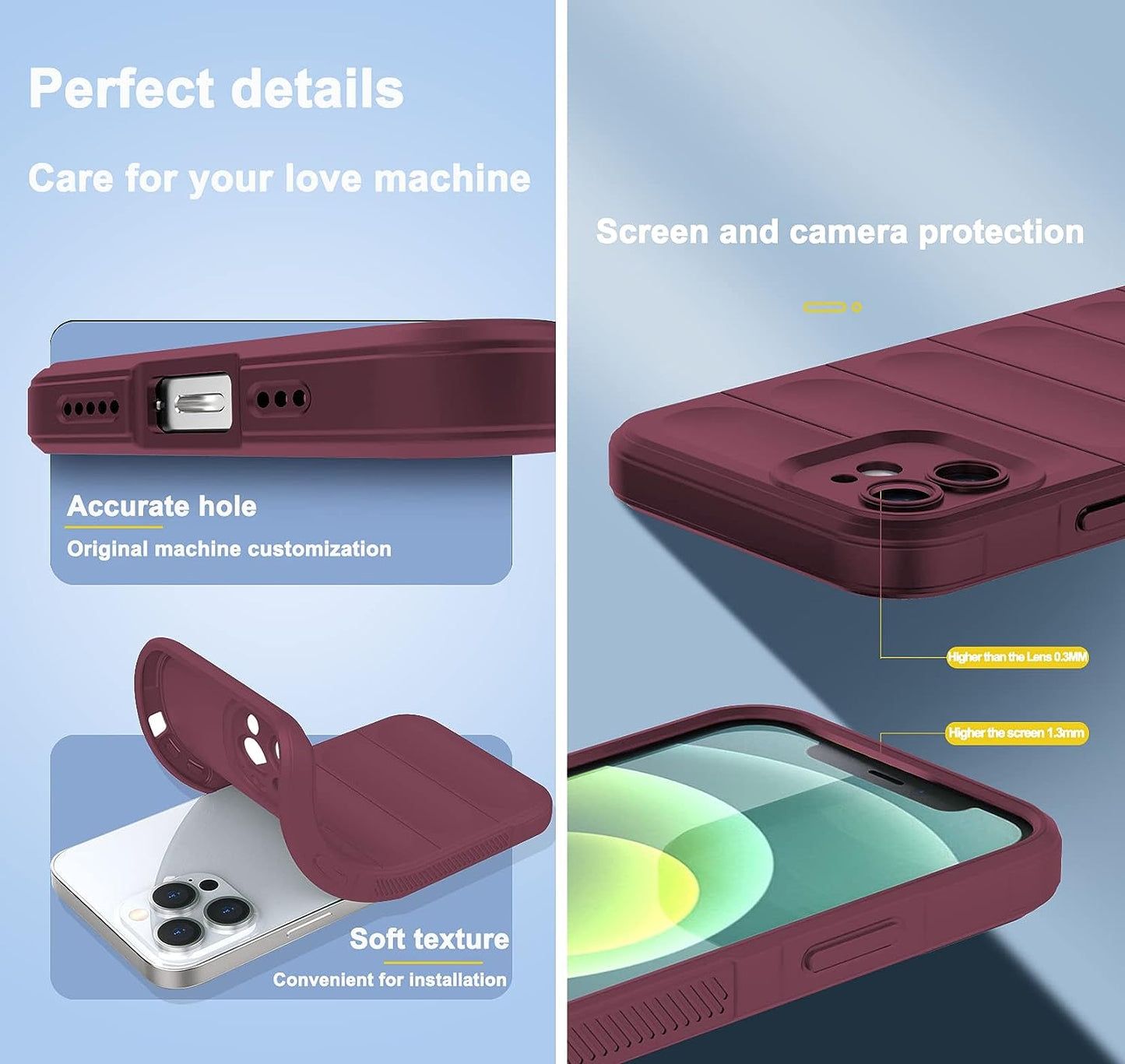 Tiwinxing Case Compatible with Oneplus Nord N30 5G Case Shockproof, Soft TPU Slim Oneplus Nord N30 5G Case for Women Men Anti-Scratch Protective Phone Case (Wine Red)  Tiwinxing   