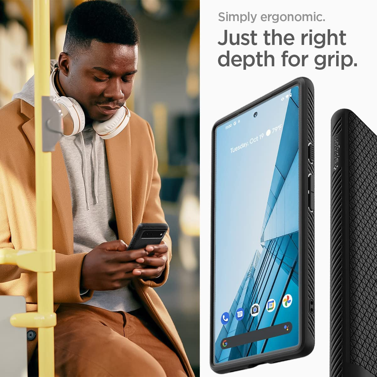 Spigen Liquid Air Armor Designed for Google Pixel 6 Case (2021) - Matte Black  Spigen   