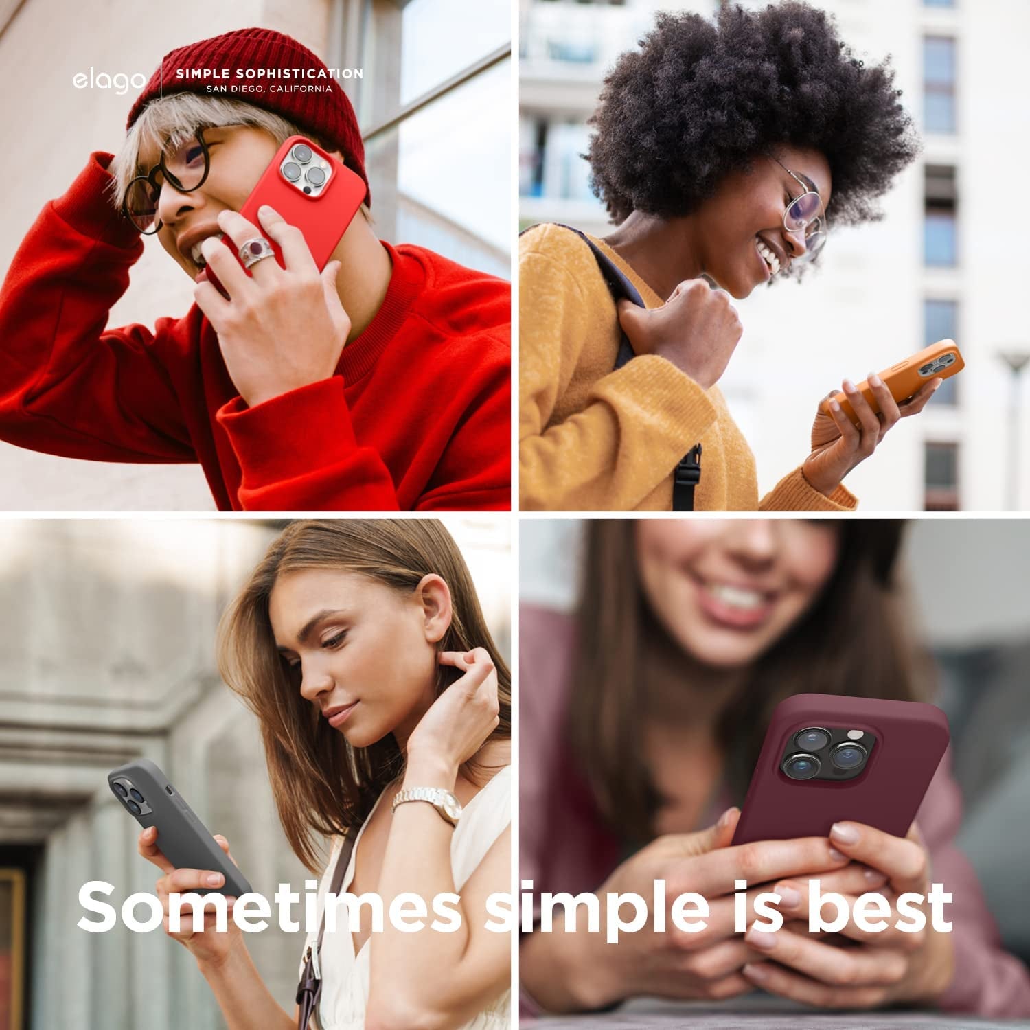 Elago Compatible with Iphone 14 Pro Case, Liquid Silicone Case, Full Body Protective Cover, Shockproof, Slim Phone Case, Anti-Scratch Soft Microfiber Lining, 6.1 Inch (Burgundy)  elago   