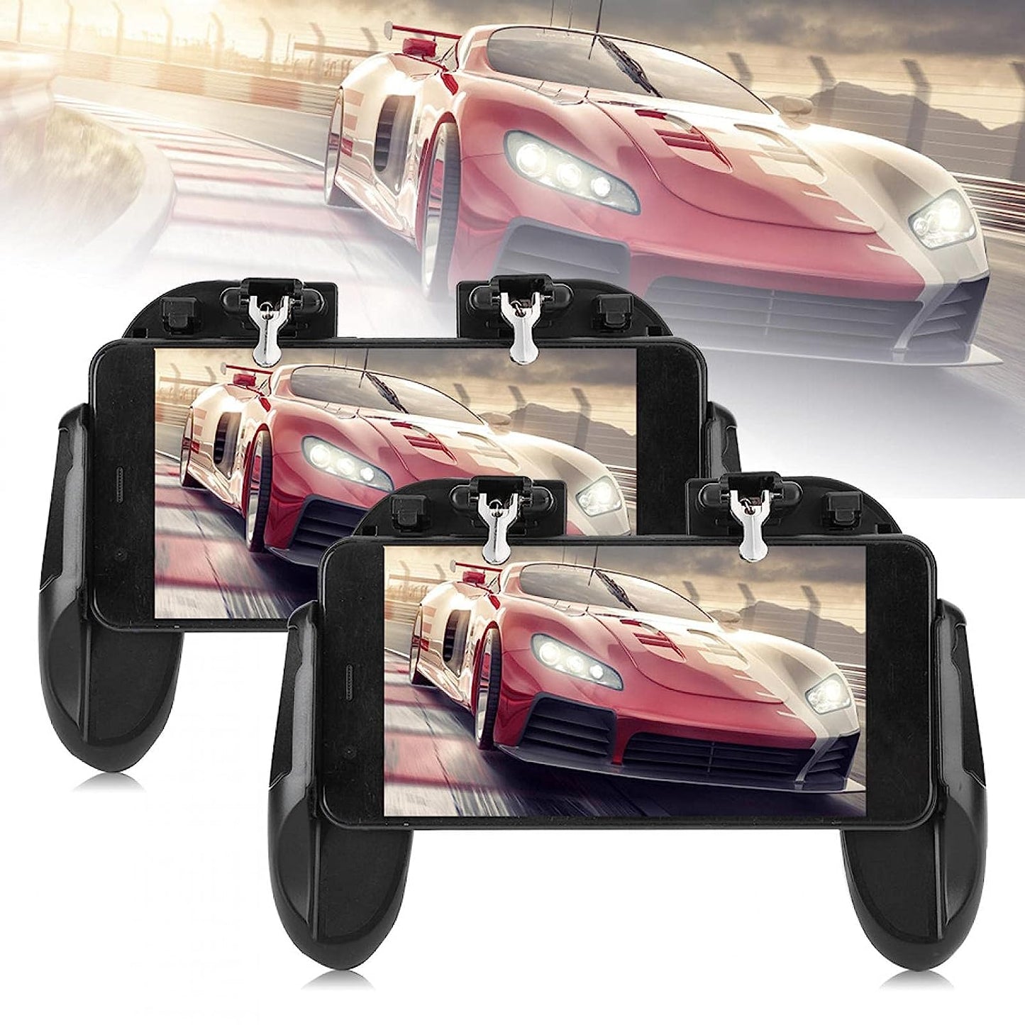 Yunir Gaming Grip, Game Controller with Cooling Fan Gamepad Mobile Controller Trigger Applicable to for and for IOS Smartphones (Handle Holder)  Yunir   