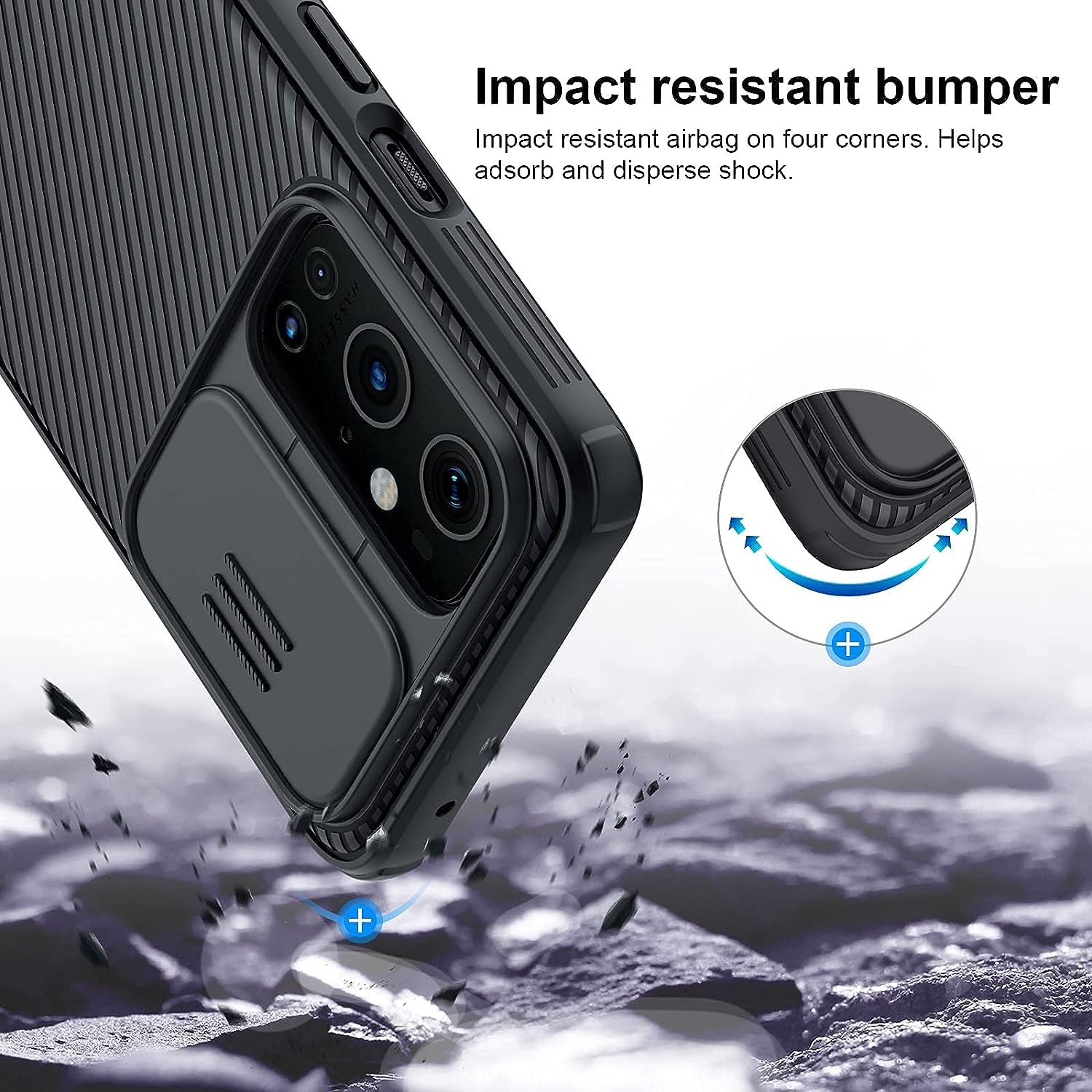 Nillkin Oneplus 9 Pro Case - Slide Camera Cover, Upgraded Camshield Pro 2021 - Black  Nillkin   