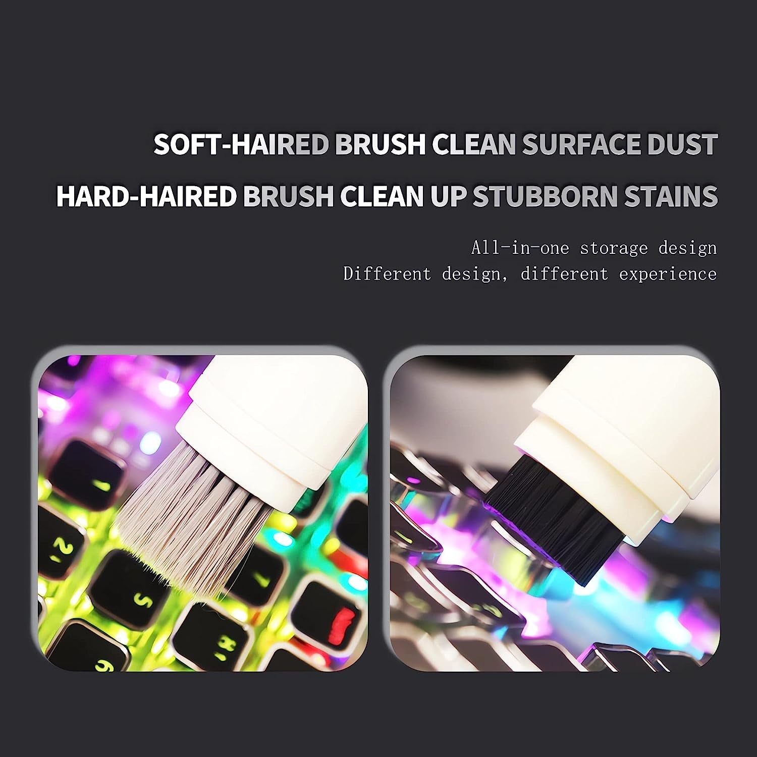 TIWABI 6 in 1 Cleaner Kit for Airpods 1 2 3 Pro Headphones Earbuds and Case & Keyboard Cleaner Kit with Brush and Soft Flocking Pen Multi-Function Cleaner Kit for Earphones Keyboard Phone and Camera  TIWABI   