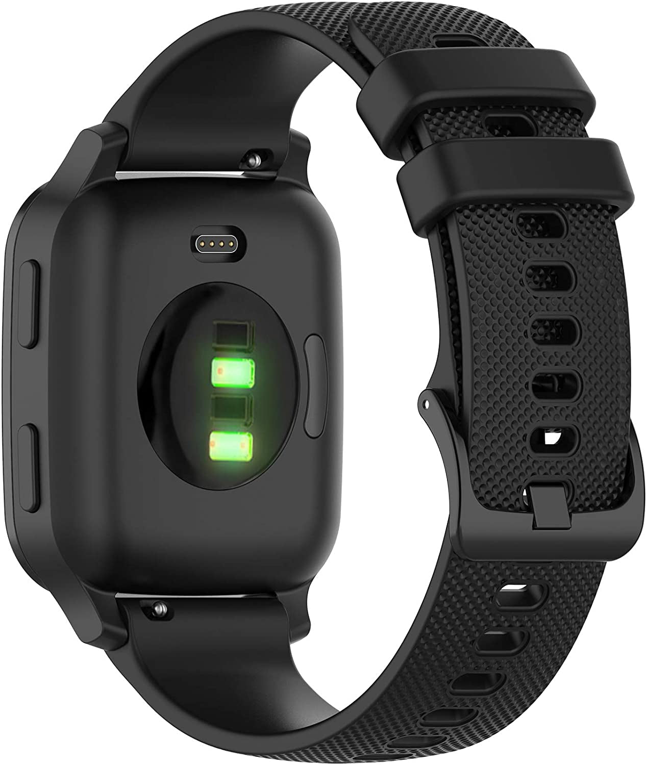 Bands Compatible with Garmin Venu/Venu Sq/Venu Sq Music/Venu Sq 2/Venu 2 plus Band, Soft Silicone Quick Release Straps 20MM Replacement Wristband (Multicolor10-Pack)  RuenTech Black  