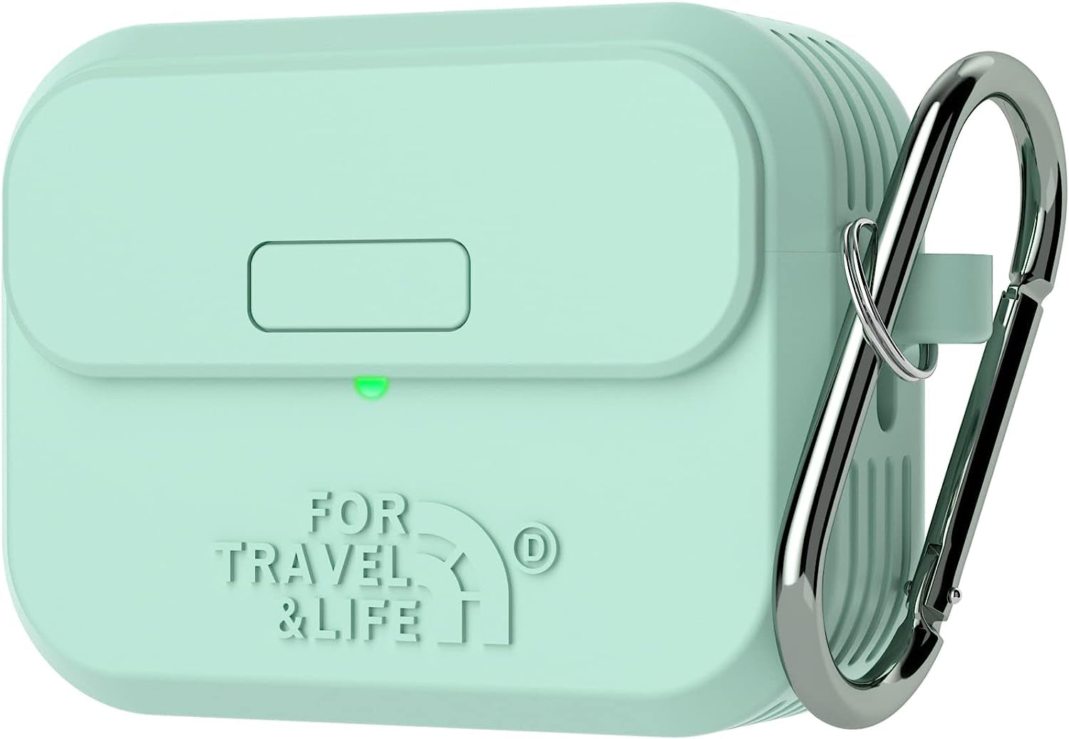 Airpods Pro 2Nd/1St Generation Case Cover,Secure Lock Full Protective Silicone Skin Accessories for Women Men with Apple Airpods Pro 2022/2019 Charging Case,Design by Doboli,Gray  Doboli Matcha Green  