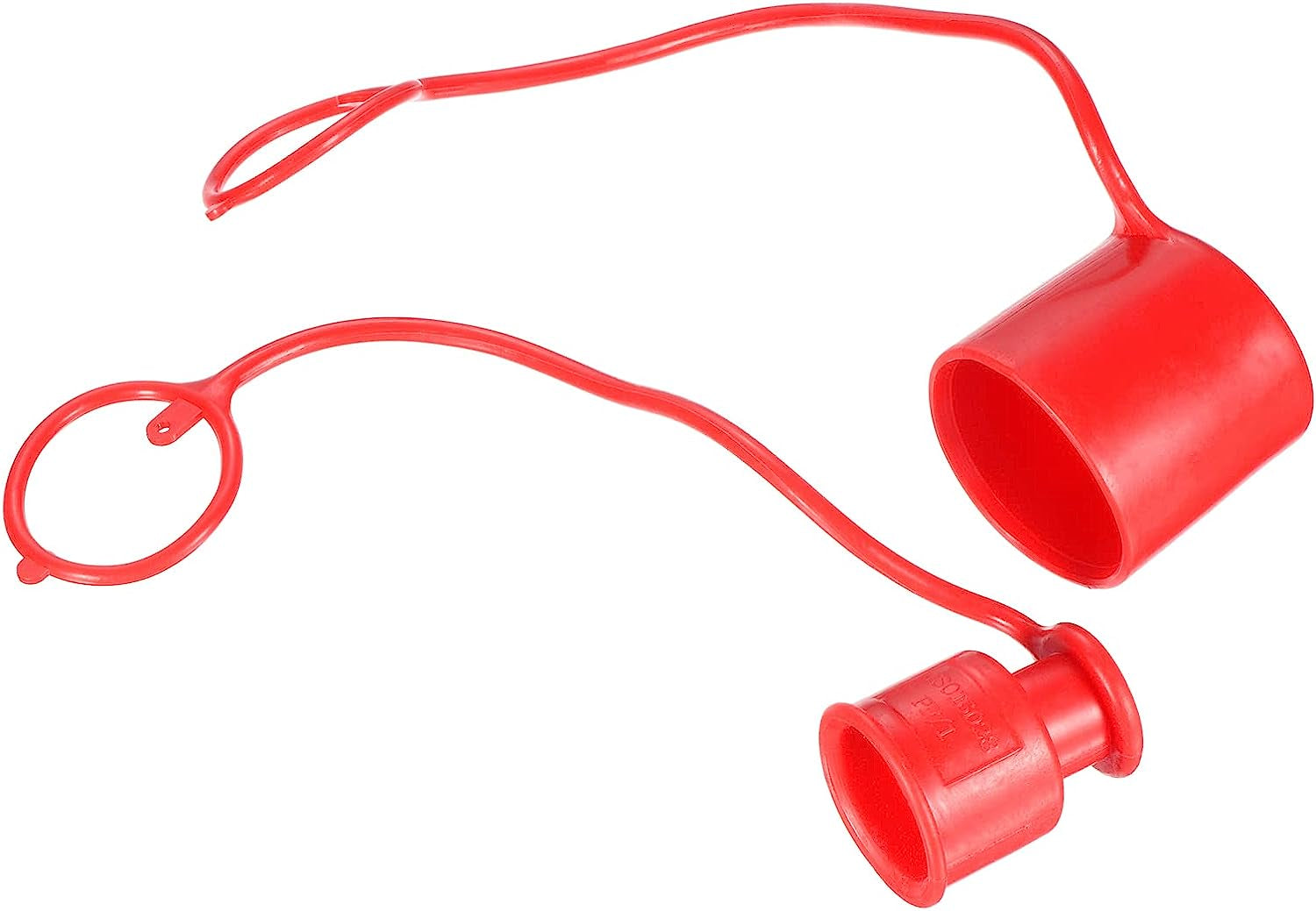 PATIKIL Dust Cap and Plug Kit, 1 Set 11/9X2" ID PVC Connector Protection Sleeve Covers for Flat Face Hydraulic Quick Coupling, Red  PATIKIL   