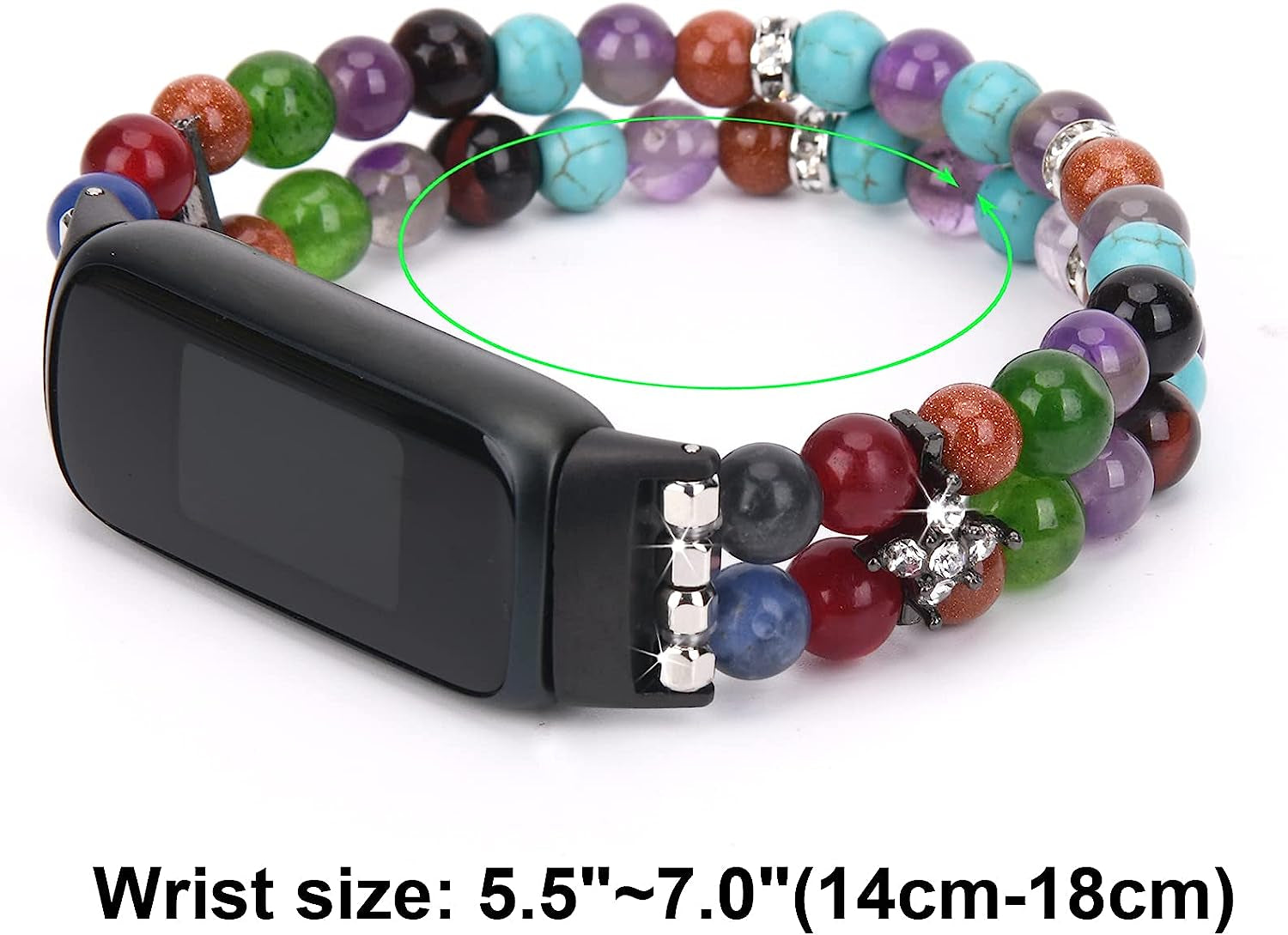 Wongeto Compatible with Fitbit Luxe Bands,Fashion Handmade Elastic Stretch Pearl Bracelet Women Girls Replacement Strap for Fitbit Luxe Accssorises (Color Pearl)  Wongeto   