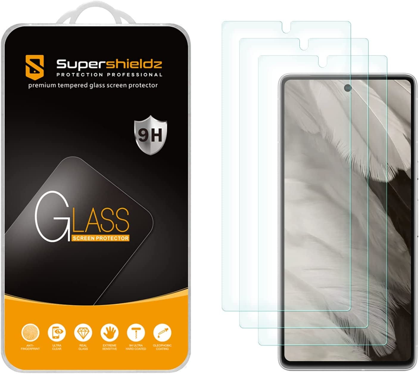 Supershieldz (3 Pack) Designed for Google Pixel 7A Tempered Glass Screen Protector, 0.33Mm, anti Scratch, Bubble Free  Supershieldz   