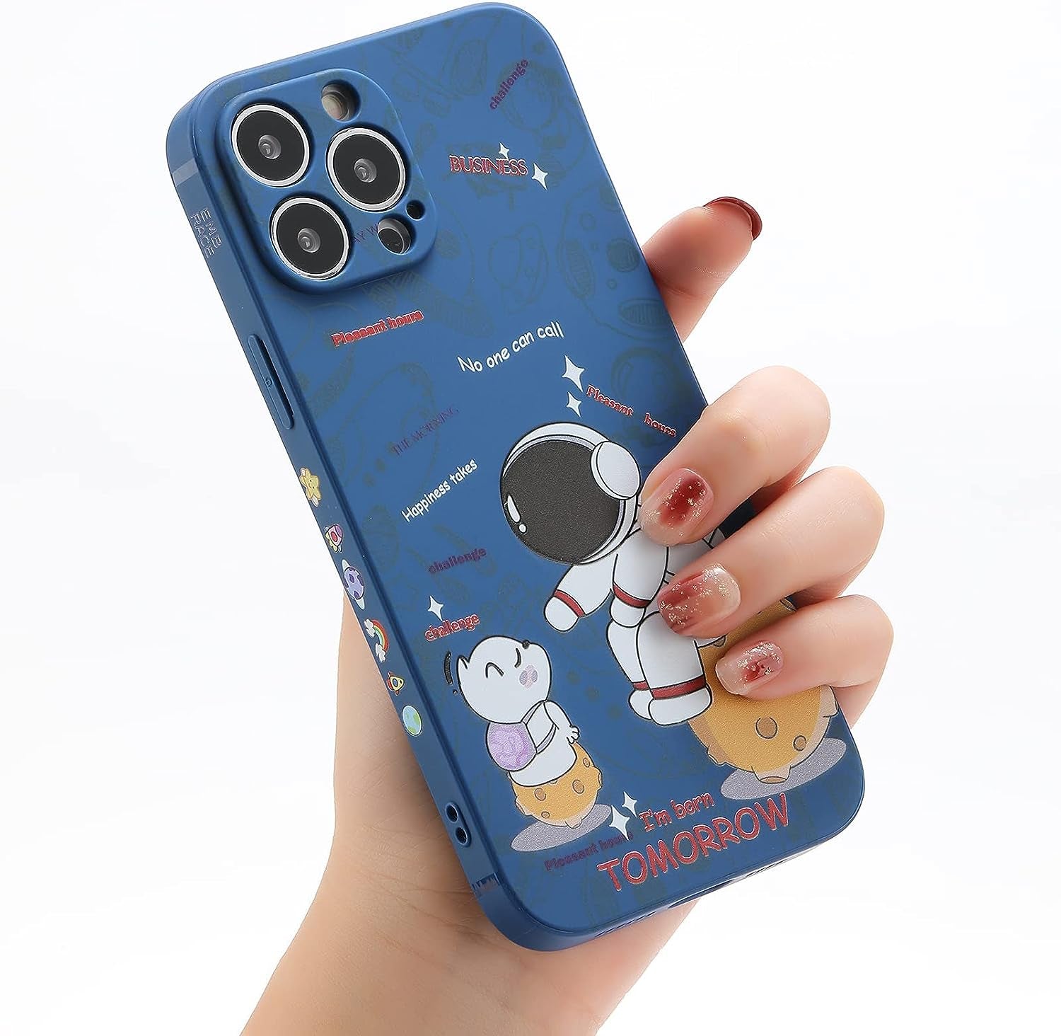 Yonds Queen for Iphone 12 Mini Cute Case, Cool Cartoon Astronaut Space Design Stylish Bumper Women Girls Protective Anti-Slip Shockproof Fashion Creative Case (Black Telescope, Iphone 12 Mini)  Yonds Queen   
