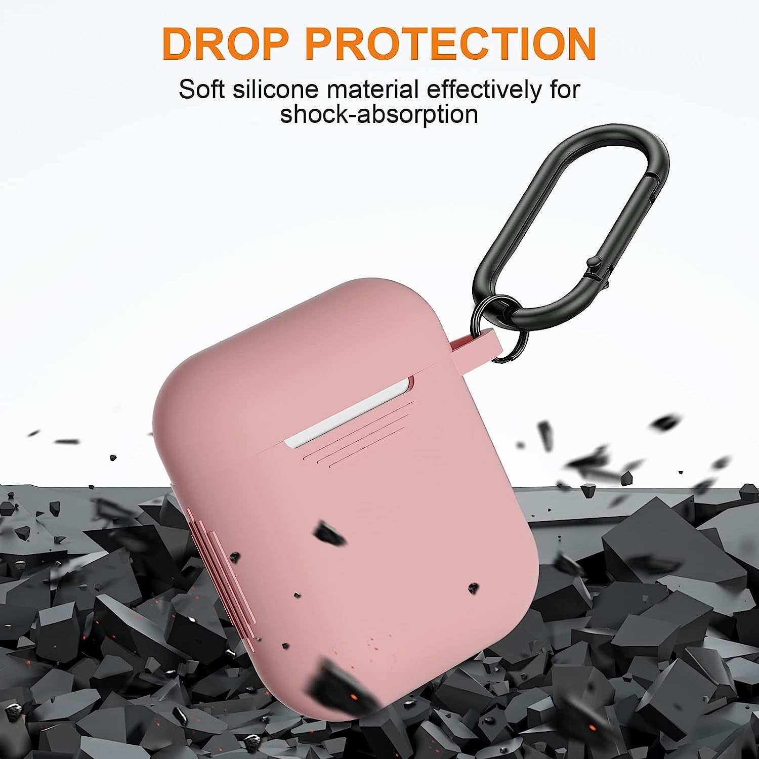 SUPFINE (2 in 1) for Airpod Case Cover, Soft Silicone Protective and Airpod Cleaner Kit Compatible with Airpods 2Nd Generation Charging Case (Bean Pink)  SUPFINE   