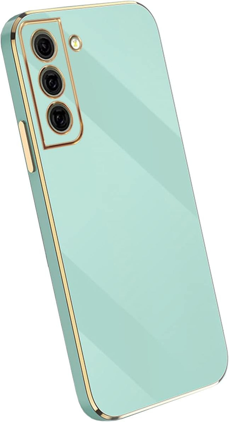 Sunswim Compatible with Galaxy S21+ plus Case Cover Cute Full Camera Lens Protection & Electroplate Shockproof Edge Bumper Case Soft TPU Protective Phone Cases for Samsung Galaxy S21 plus 5G 6.7"-Pink  Sunswim Light Green  