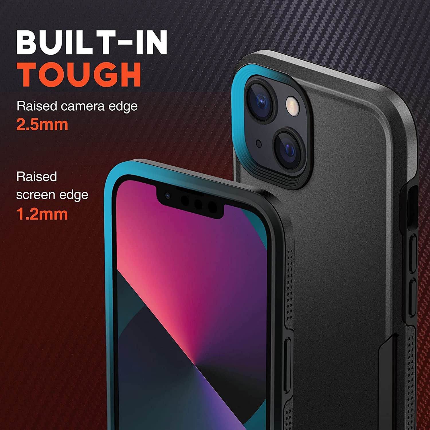 NTG Military Shockproof Iphone 14 Case, Iphone 13 Case [2 Layer Structure Protection] [Military Grade Anti-Drop] Hard Slim Iphone 14/13 Phone Case,Shockproof Protective Phone Case for Iphone 14/13  NTG   