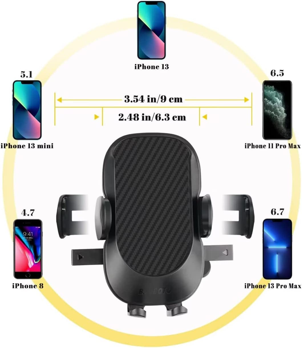 BANBOTU Car Phone Holder Mount - Socket Grips Pop Cradles Friendly, Hands-Free 360° Rotatable & Anti-Shake Air Vent Mount, Universal Car Phone Holder Compatible with Thick Case & All Mobiles  BANBOTU   