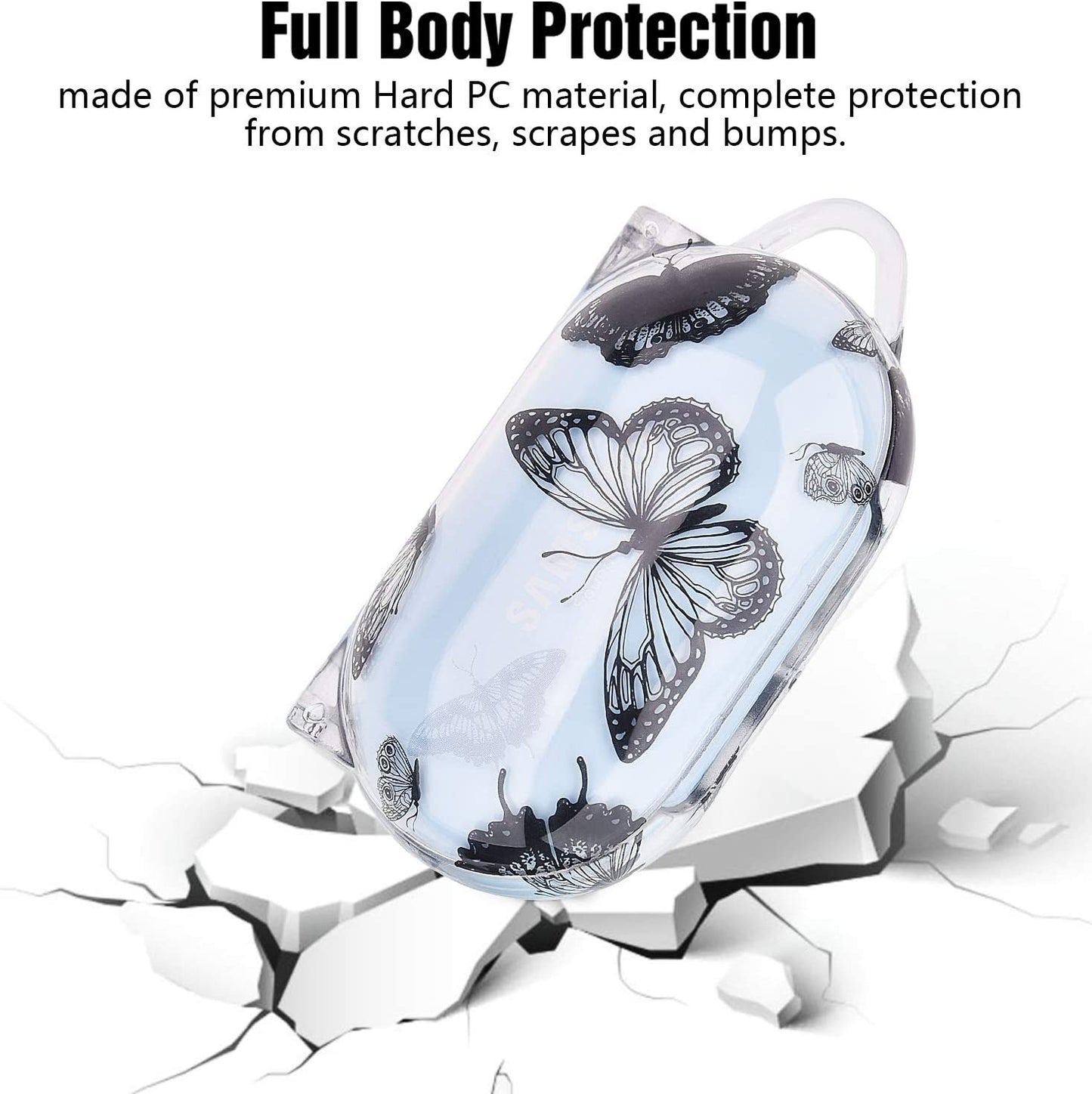 V-MORO for Samsung Galaxy Buds plus Case,Cute Clear TPU Case Cover Compatible with Galaxy Buds+ plus Full Protective Case for Samsung Galaxy Buds+ plus Hard Charging Case Cover Butterfly  V-MORO   