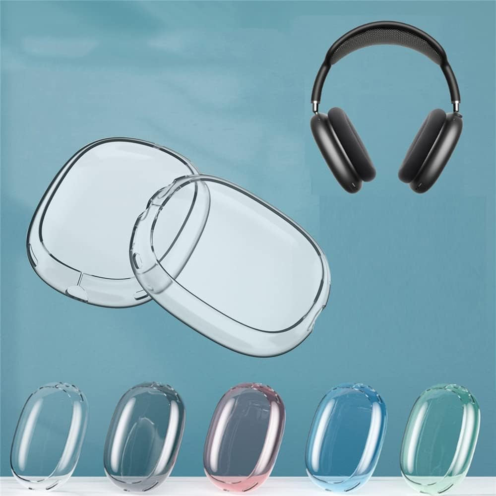 Case Cover for Airpods Max,Headphones Accessories,Transparent Soft Skin Protective Ear Cup Cover,Anti-Scratch Skin Sleeve (Transparent)  MACSYS   