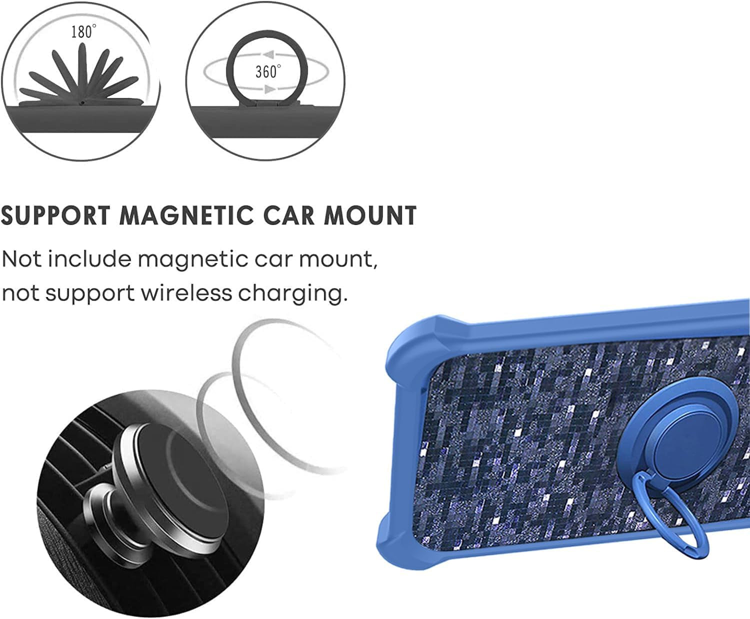 Case for Sony Xperia 10 V Case Compatible with Sony Xperia 10 V Phone Case Cover [With Tempered Glass Screen Protector][Hard PC + Soft Silicone][Ring Support] TZZH-LAN  Generic   