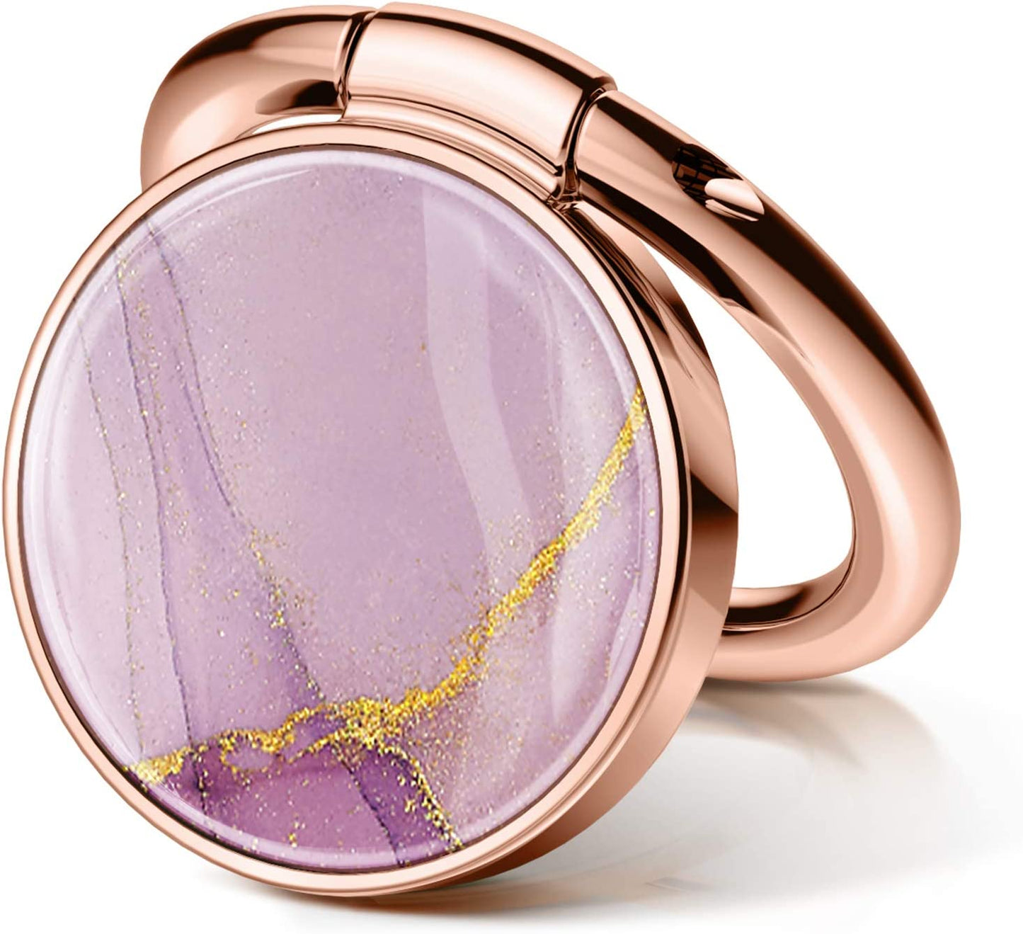 GVIEWIN Marble Cell Phone Ring Holder, Metal Kickstand Grip for Magnetic Car Mount Compatible with Iphone 14 Pro Max/14 Plus/13/12 Series & Galaxy S22/S23 Ultra and Other Smartphones(Drift Sand/Brown)  GVIEWIN Romantic Purple  