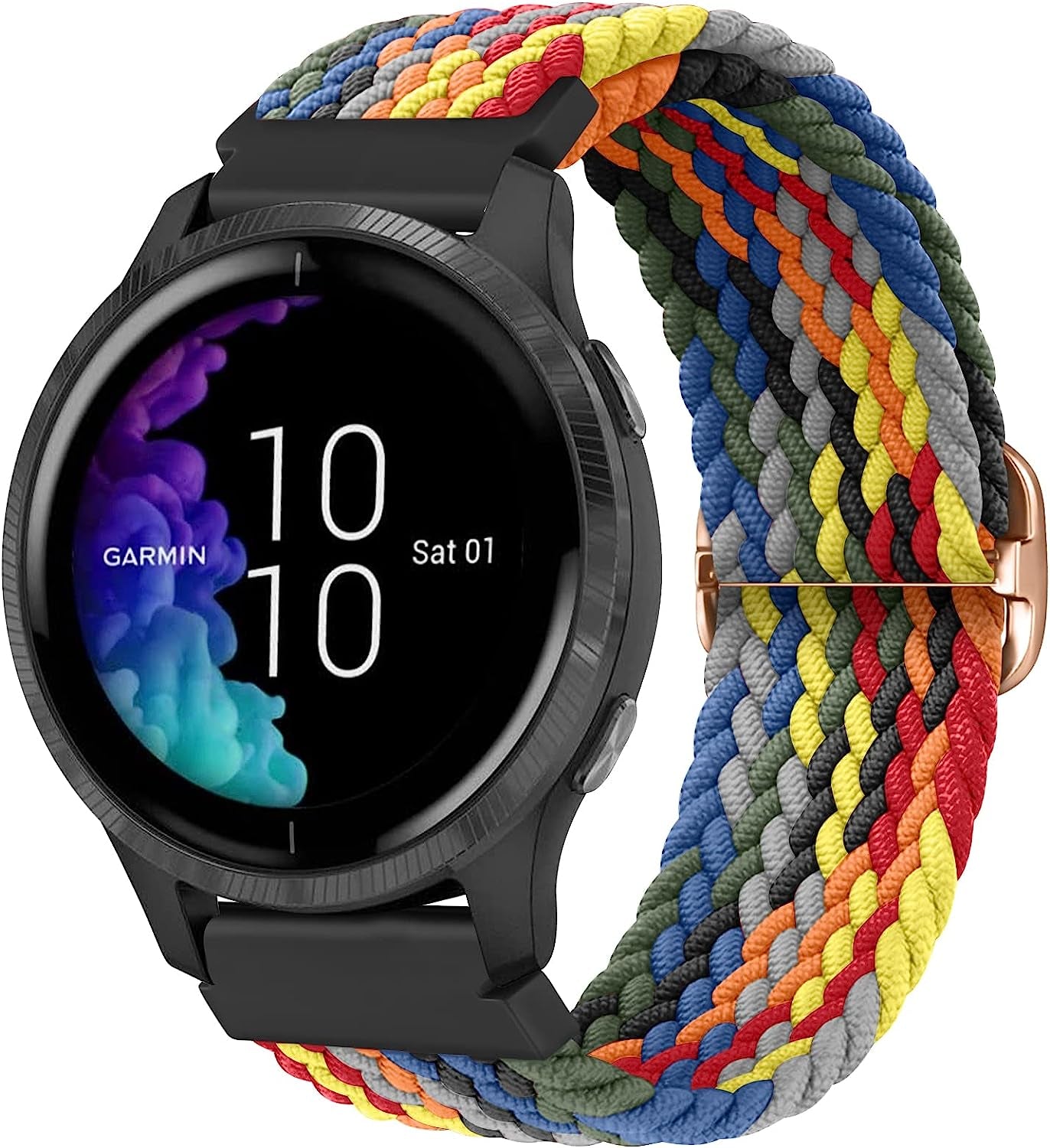 Wanme Bands for Garmin Venu / Vivoactive 3 Watch Band, 20Mm Adjustable Braided Elastic Replacement Wristband Strap for Garmin Venu Sq, Vivoactive 3 Music, Forerunner 645 / 245 Music, Samsung Galaxy Watch 4  Wanme   