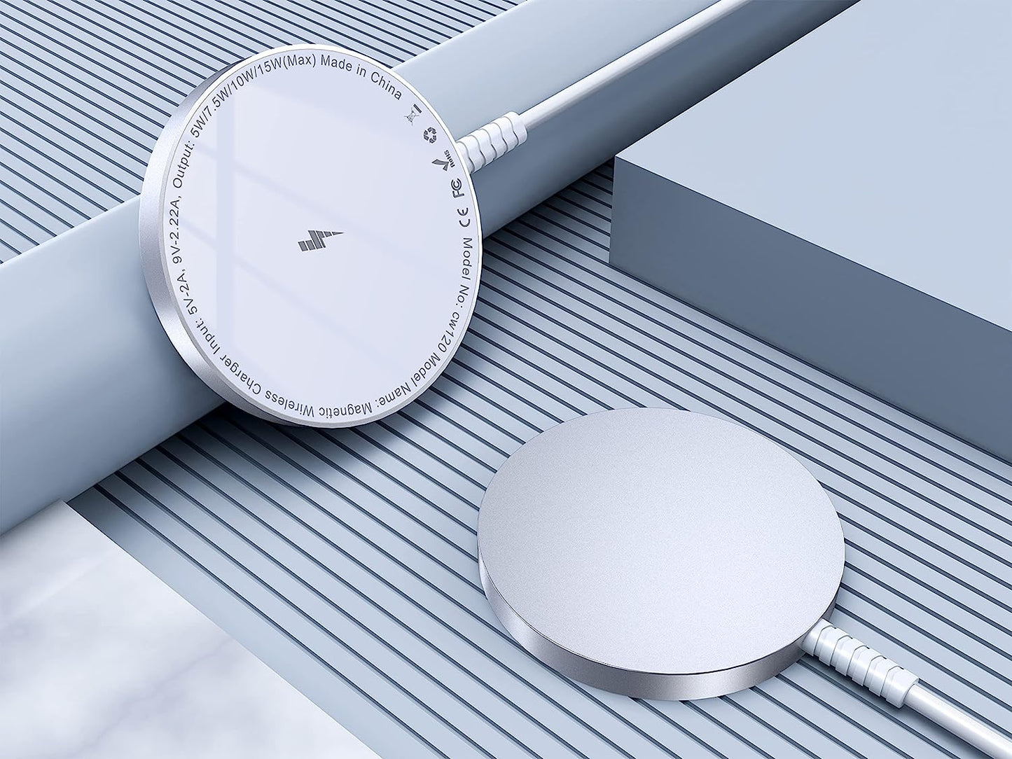 Magnetic Wireless Charger for Iphone: Magsafe Charger Fast Charging Pad 2 Pack for Iphone 14 13 12 Pro Max plus & Airpods 2 3 Pro (No Adapter)  Shenzhen USV Technology Co.,Ltd   