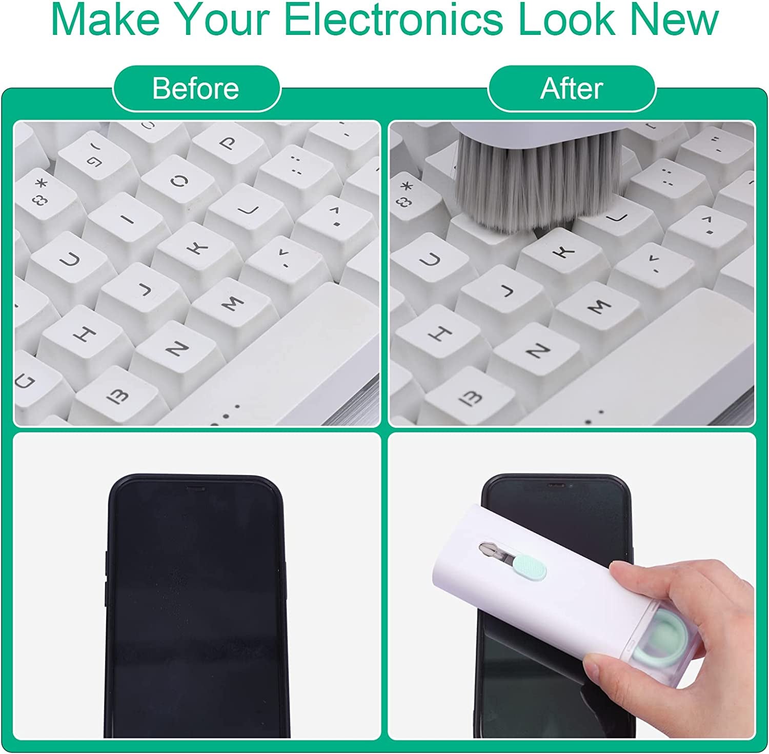 7 in 1 Electronic Cleaner Kit, Keyboard Cleaning Kit with Brush, Multifunctional Cleaner Set for Airpods Pro/Laptop/Phone/Computer/Screen  Doter   