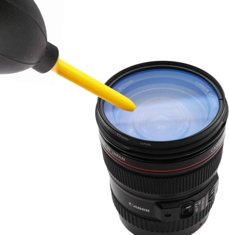 Gearfend Dust Cleaner Kit Strong Cleaning Air Blower + Soft Brush Blower for Camera & Camcorder, Lens, LCD Screens, Etc + Microfiber Cloth  Gearfend   