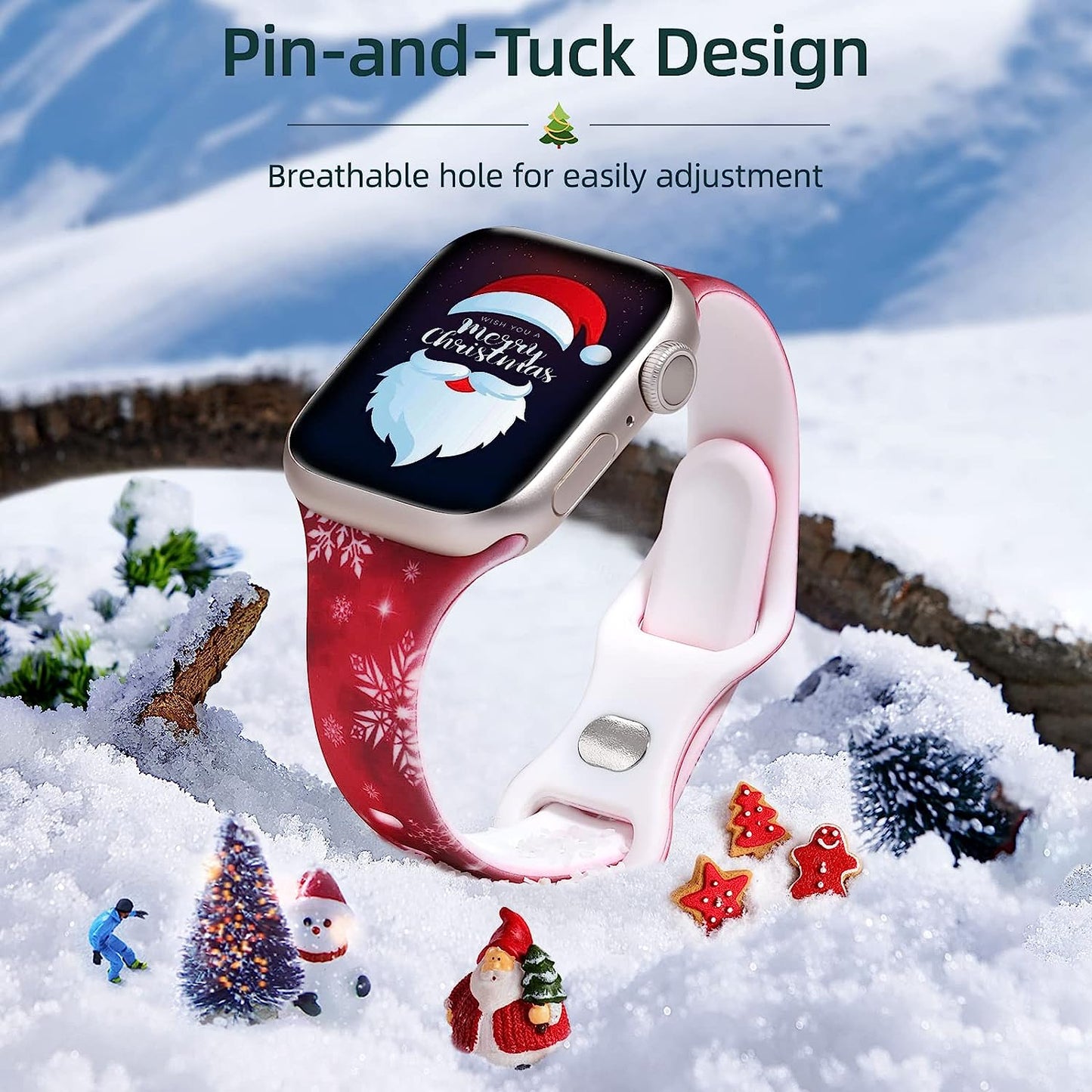 Witzon Thin Bands Compatible with Apple Watch Band 40Mm 38Mm 41Mm for Women, Fadeless Floral Cute Printed Slim Silicone Sport Replacement Wristbands for Iwatch SE Series 7 6 5 4 3 2 1 Smart Watch  Witzon   