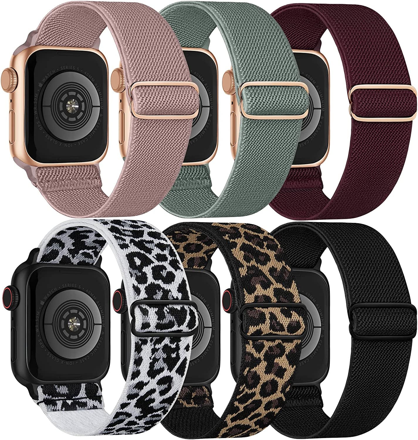 Stretchy Solo Loop Compatible with Apple Watch Band 38Mm 40Mm 41Mm 42Mm 44Mm 45Mm 49Mm Iwatch Series8/7/6/5/4/3/2/1/Se/Ultra  Recoppa   