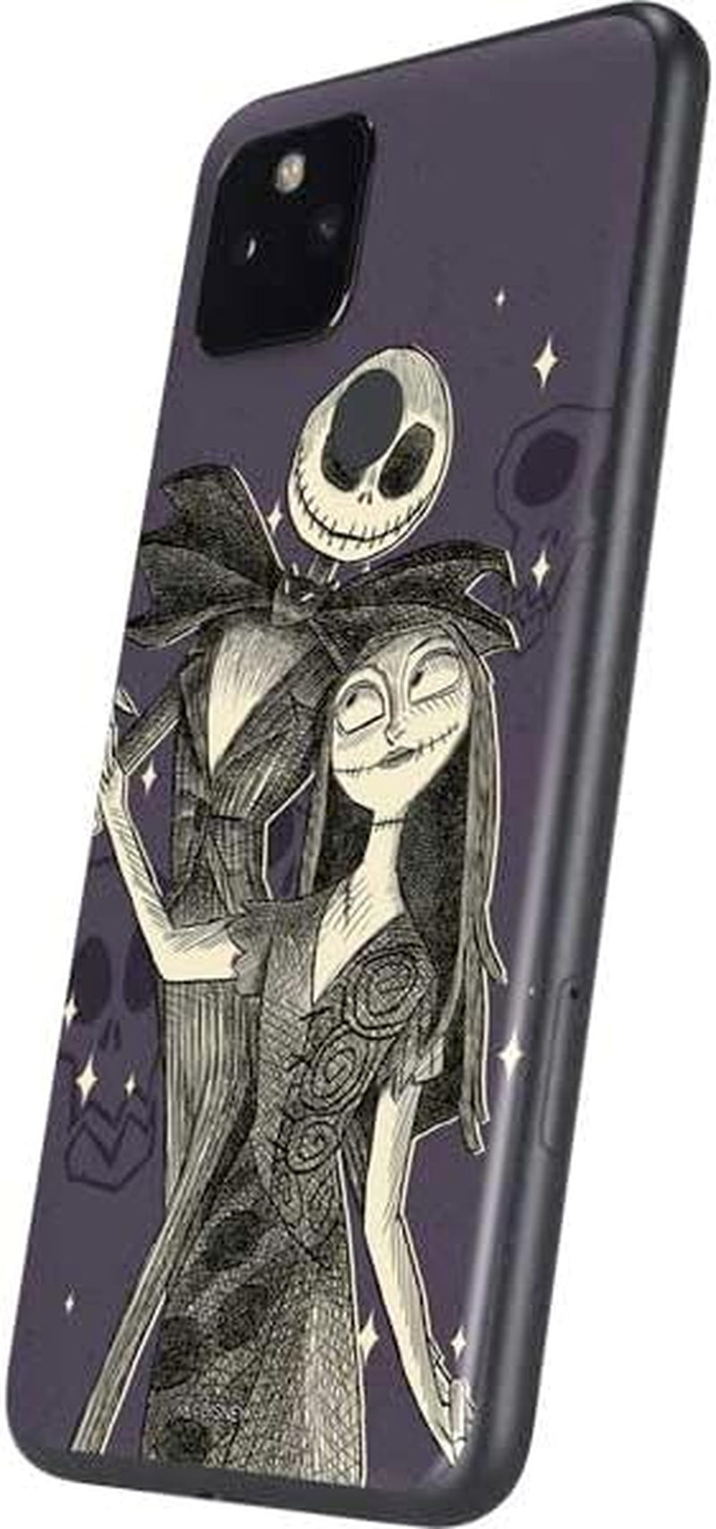 Skinit Decal Phone Skin Compatible with Google Pixel 4A 5G - Officially Licensed Disney the Nightmare before Christmas Jack and Sally Art Design  Skinit   