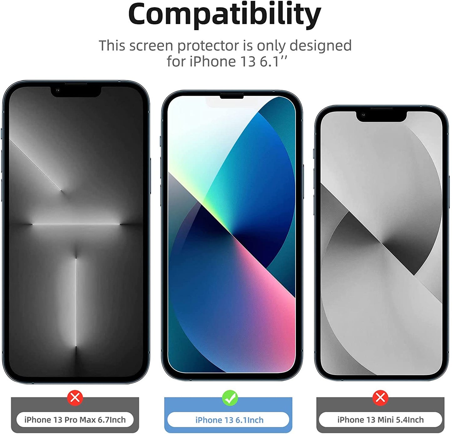 NEW'C [3 Pack] Designed for Iphone 14, 13, 13 Pro (6,1") Screen Protector Tempered Glass, Case Friendly Ultra Resistant  NEW'C   