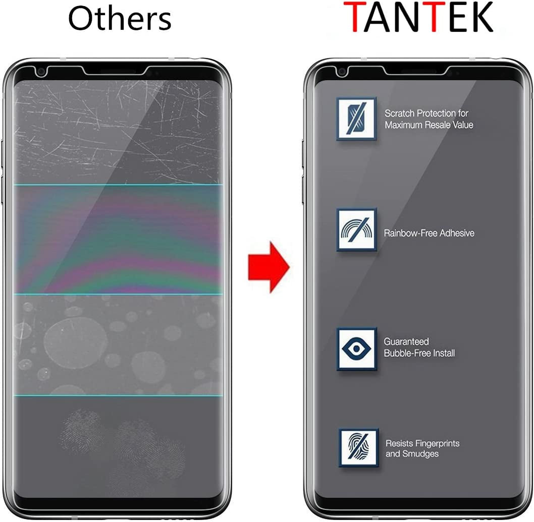 TANTEK [3-Pack Screen Protector for LG V30 / LG V30 Plus/Lg-H930 / LG Joan,Tempered Glass Film,Ultra Clear,Anti Scratch,Bubble Free,Case Friendly  TANTEK   