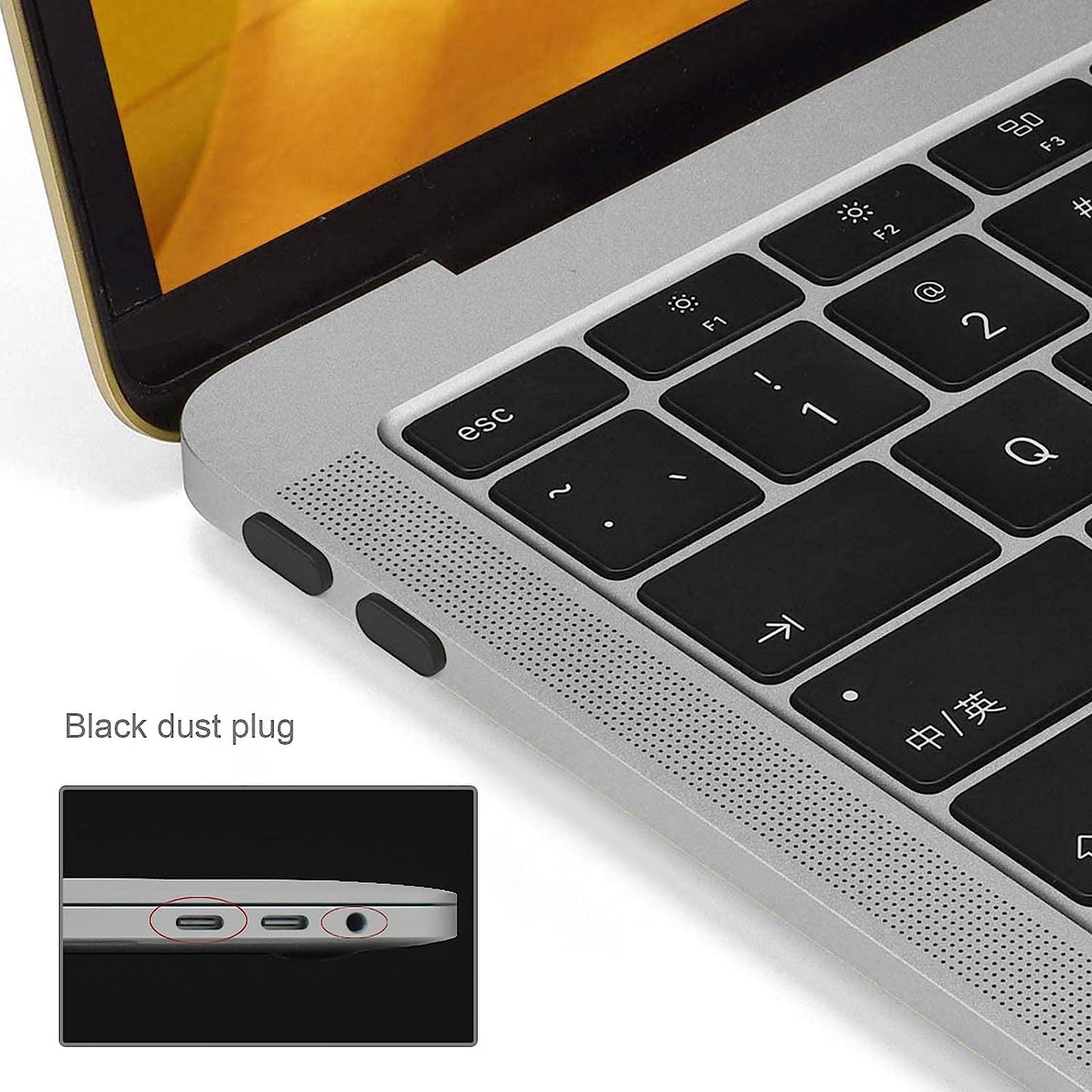 5PCS Dust Plugs Set Compatible with Macbook Air 13 Inch A2179 / Pro 13 Inch A2289 / Pro 15 Inch with Touch Bar and Touch ID A1990 / Pro 16 Inch A2141  Create idea   