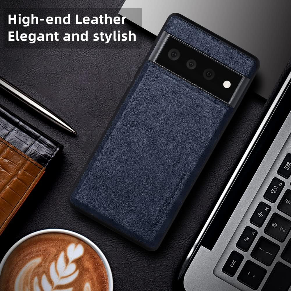 X-Level Google Pixel 6 Pro Case 5G [Not for Pixel 6],Anti-Scratch Premium PU Leather Soft TPU Bumper Shockproof Protective Phone Cover Case for Google Pixel 6 Pro (Blue)  Pipilu   
