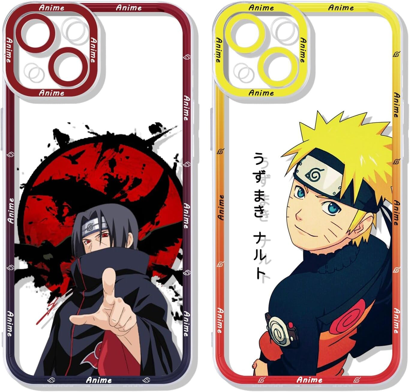 2 Pack Japanese Anime Case for Iphone 12 Mini Clear Case 5.4", Cool Manga Cute Pattern Design, Cartoon Comics Character Cases for Men Boys Women Girls, Soft TPU Funda for Iphone12 Mini, Transparent  ZXT US Iphone 15 Plus  