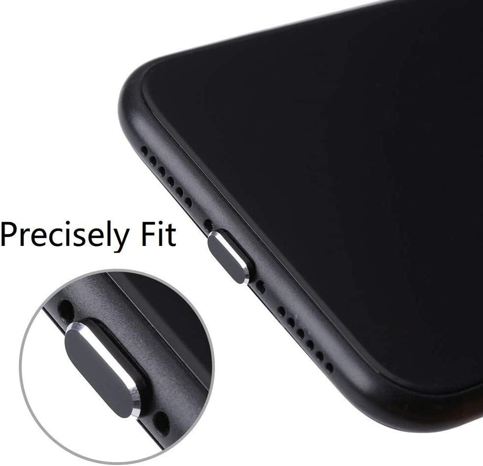 10 Pcs anti Dust Plugs, Charging Dust Cover Iphone Dust Plug Charging Port Covers Compatible with Iphone 12, Pro, Max, X, XS, XR, 11, 8, 7, 6 plus Ipad Mini Air (Black, Gray, Gold, Red, Silver)  kiniza   