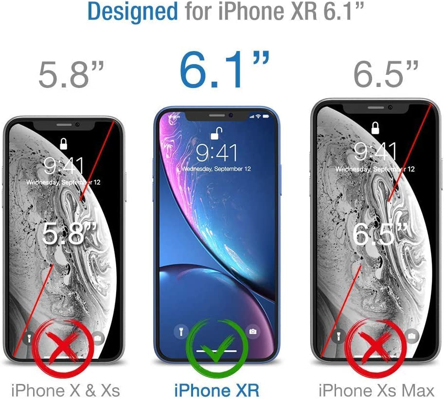 TETHYS Glass Screen Protector Designed for Iphone 11 / Iphone XR (6.1") [Edge to Edge Coverage] Full Protection Durable Tempered Glass Compatible Iphone XR/11 [Guidance Frame Include] - Pack of 3  TETHYS   