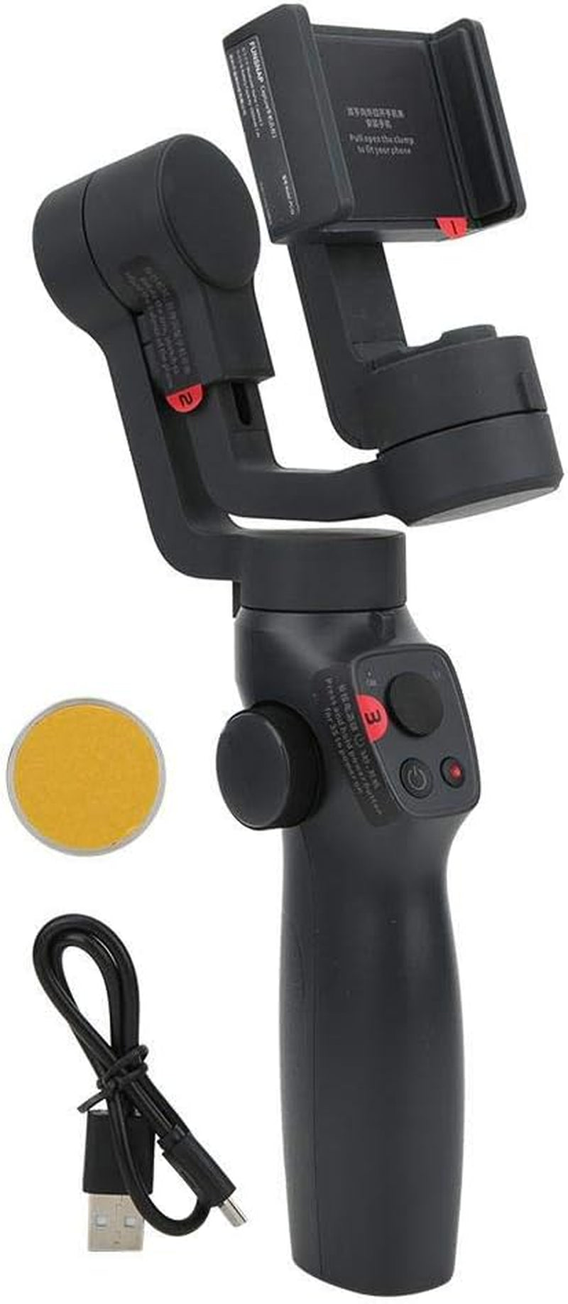 3-Axis Handheld Gimbal Stabilizer Equipped with 4000Mah Battery Support Multiple Angle Shooting for GOPRO Sports Cameras 4/5/6/7 and Mobile Phone under 7.2 Inch  Serounder   