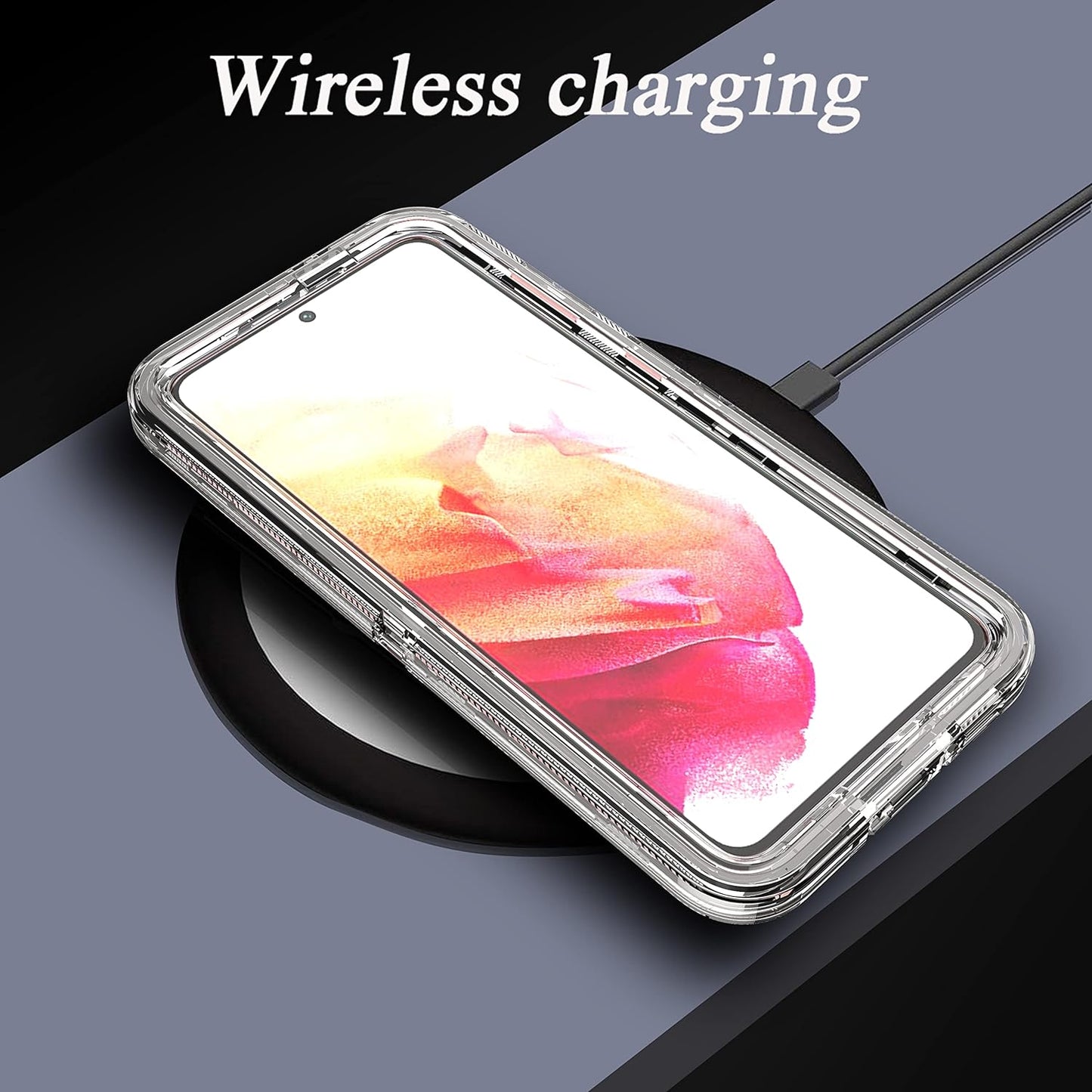 Ymhxcy Galaxy S21 Case, Drop 3 Layer Durable Cover (No Screen Protector) Solid Rubber Case / 16Ft Test Clear Case for Samsung Galaxy S21-Crystal Clear  YmhxcY   